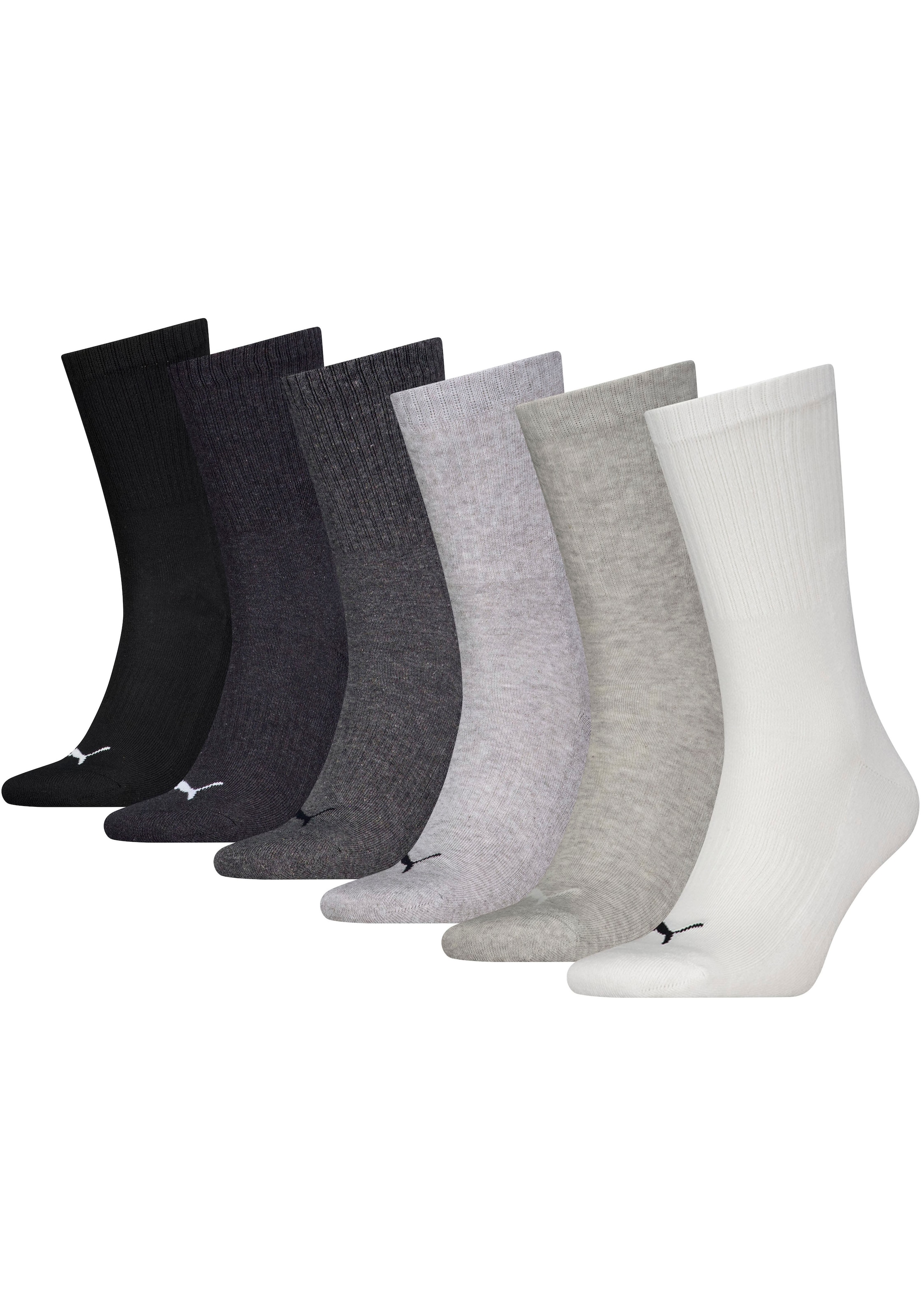 PUMA Sportsocken, (6 Paar), mit Unterstützung des Fußbogens für bessere Pas günstig online kaufen