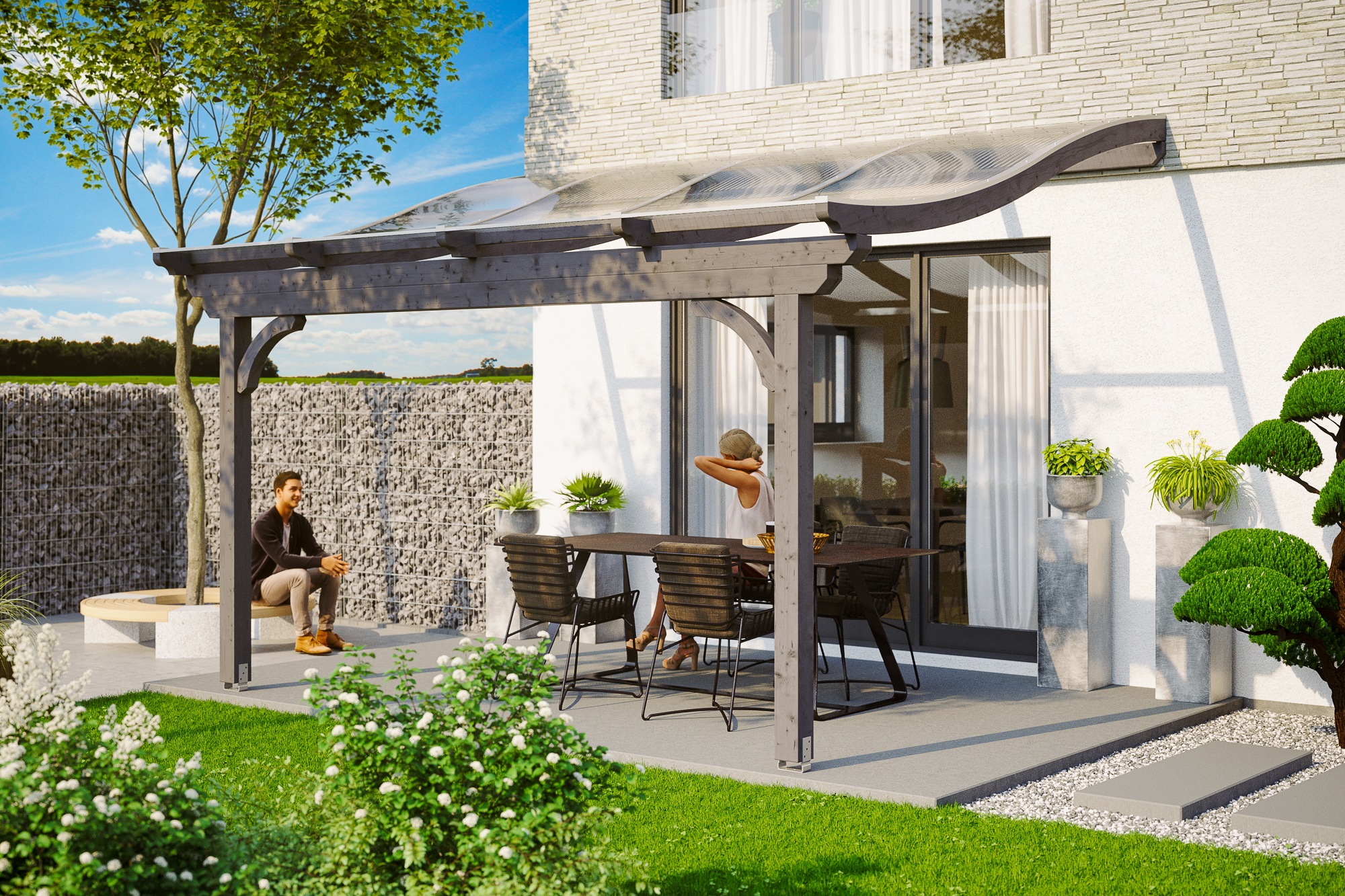 Skanholz Terrassendach »Verona«, Leimholz