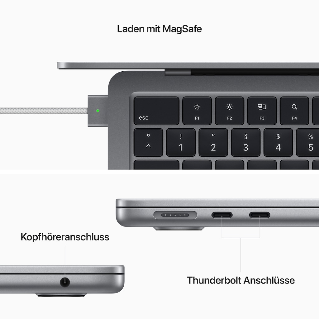 Apple Notebook »MacBook Air 13''«, 34,46 cm, / 13,6 Zoll, Apple, M2, 10-Core GPU, 512 GB SSD