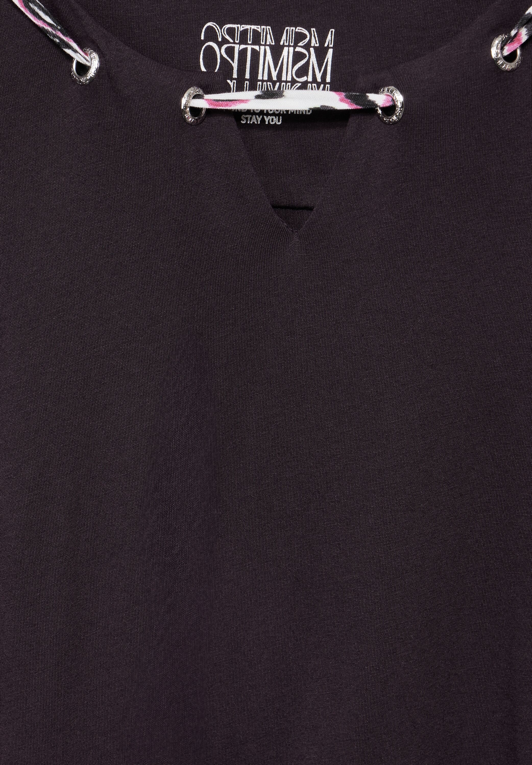 Cecil T-Shirt, mit buntem Stringdetail
