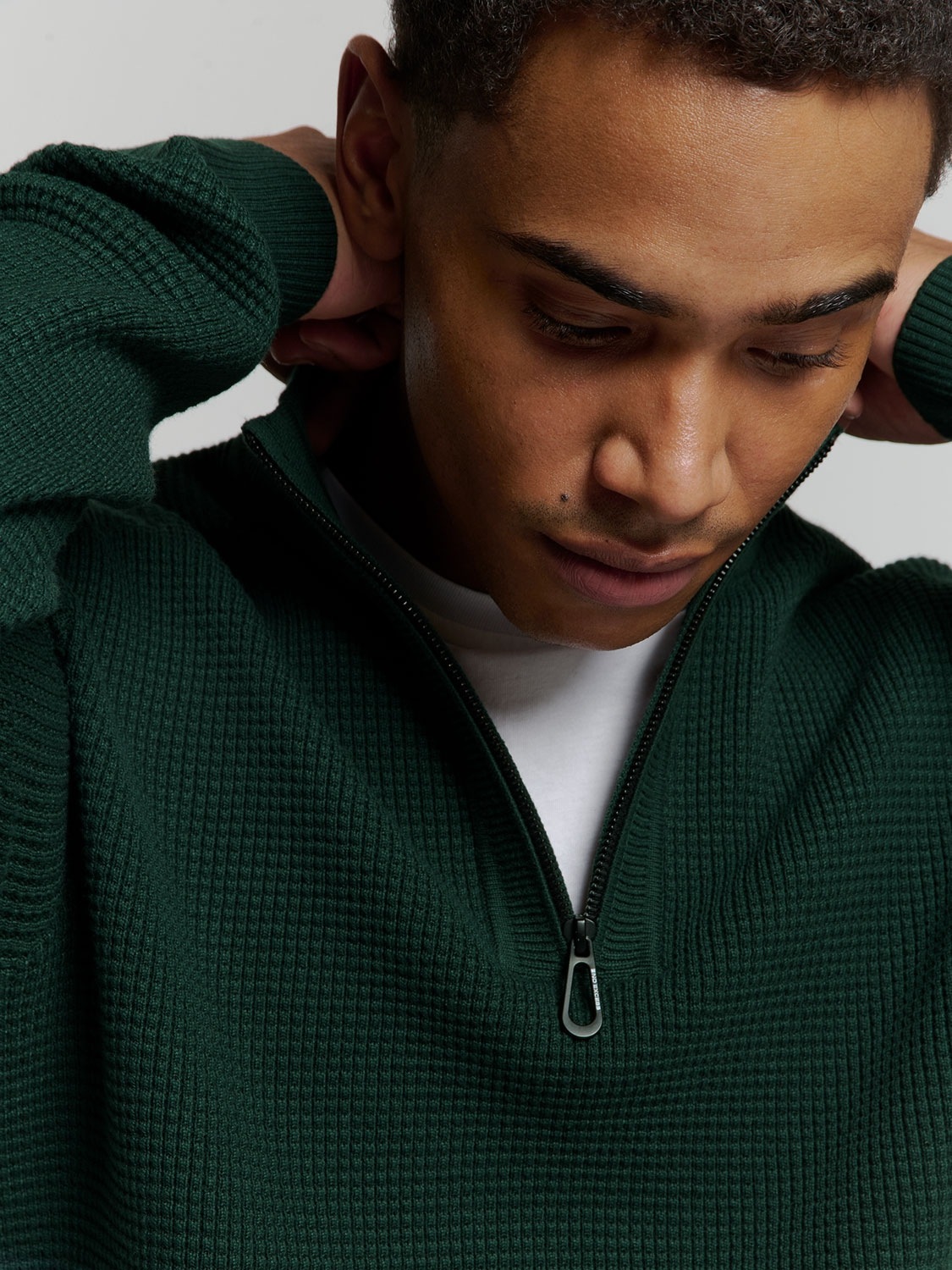 NO EXCESS Stehkragenpullover, mit Zipper