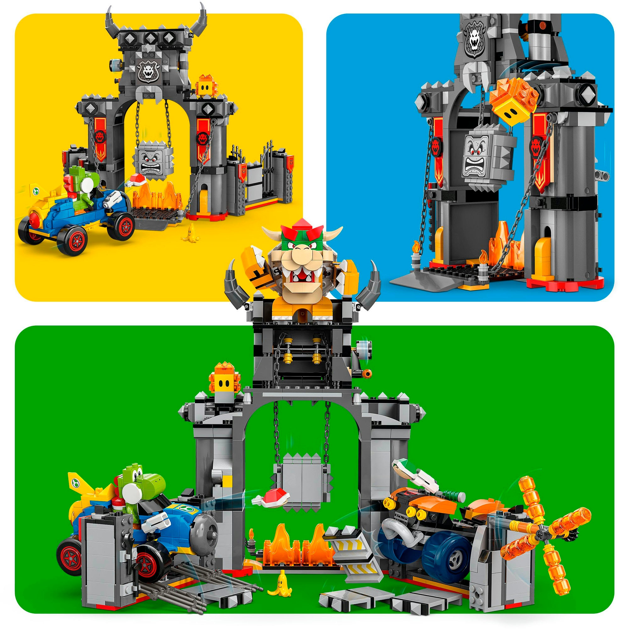 LEGO® Konstruktionsspielsteine »Mario Kart – Bowsers Festung (72039), LEGO Super Mario«, (1068 St.), Made in Europe