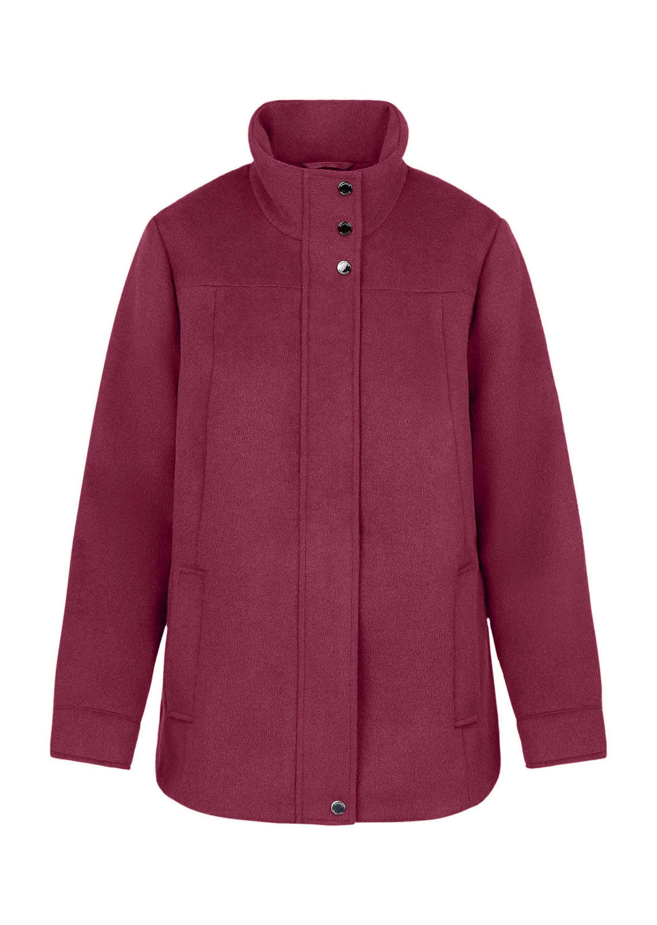 GOLDNER Kurzjacke "Longjacke mit Stehkragen" Passformnähte im Vorderteil