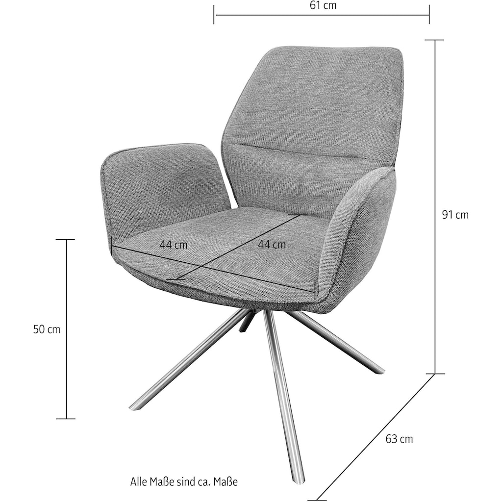 MCA furniture Esszimmerstuhl »GREYTON«, Chenille