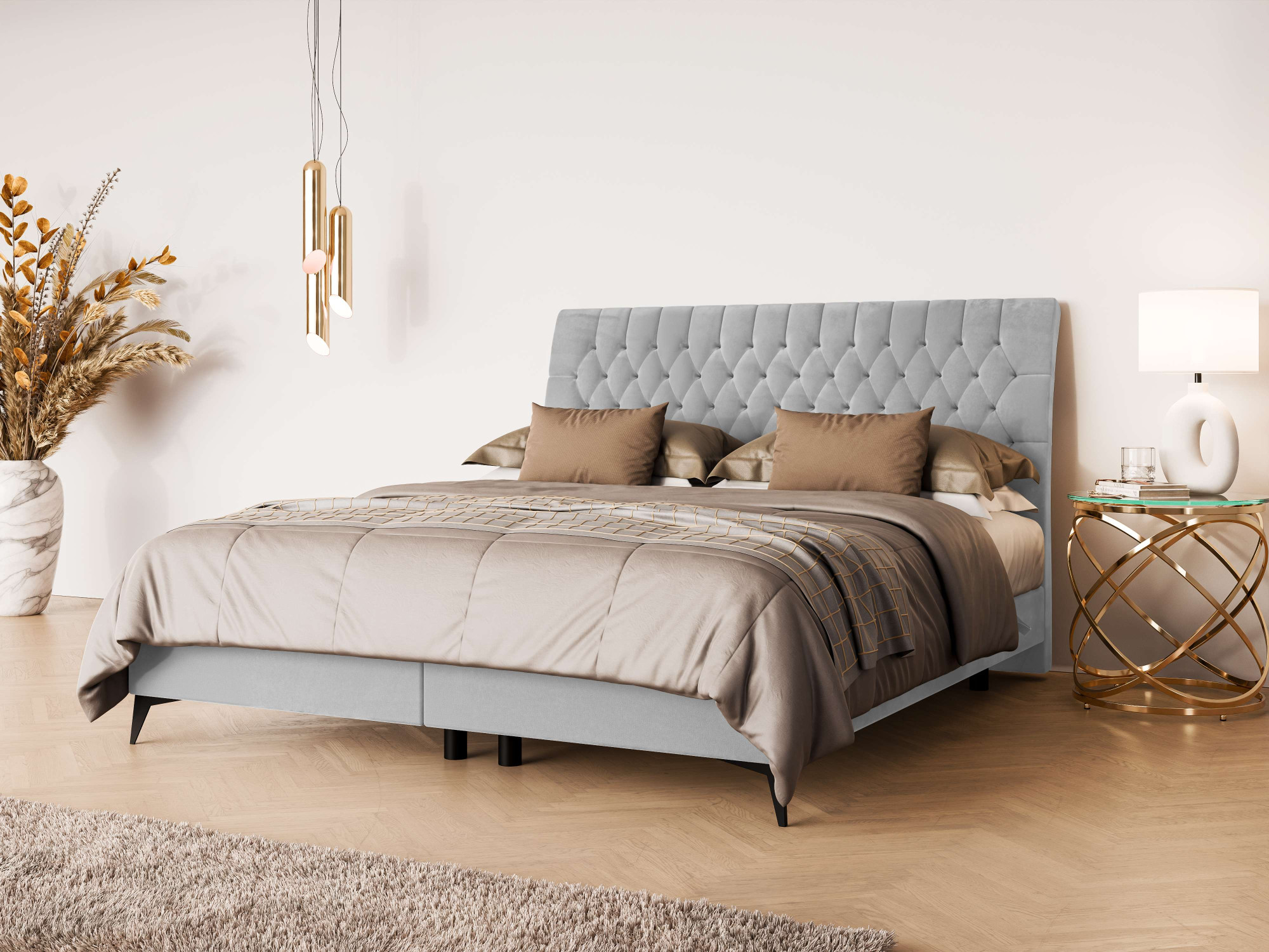 Home affaire "SYDNEE mit Matratze und Topper, in 2 Breiten (160 und 180 cm)" Boxspringbett mit Kopfteil, Bettkasten, Matratze (BFK/TFK) und Topper