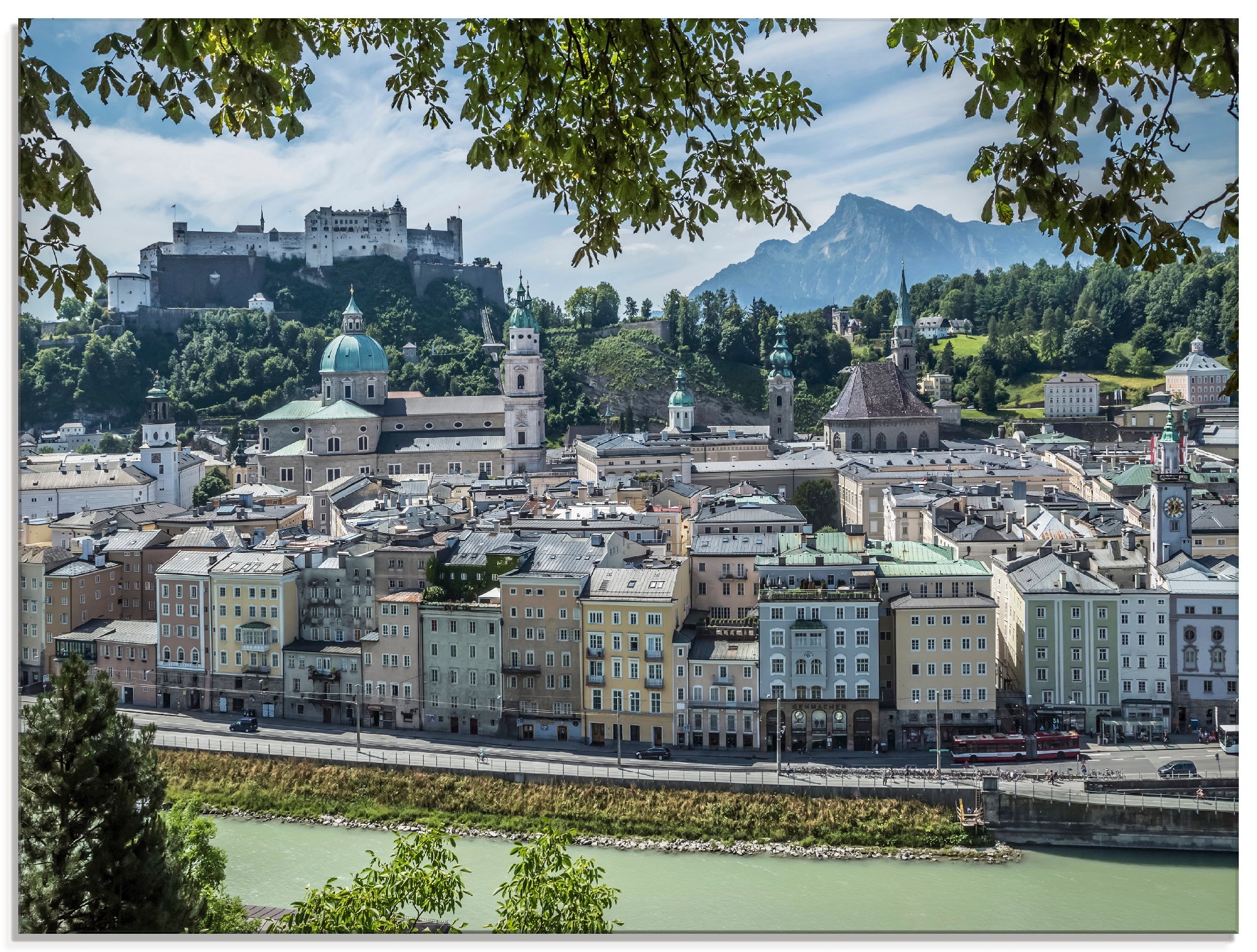 Artland Glasbild "Salzburg Blick auf die Altstadt", Österreich, (1 St.), in verschiedenen Größen