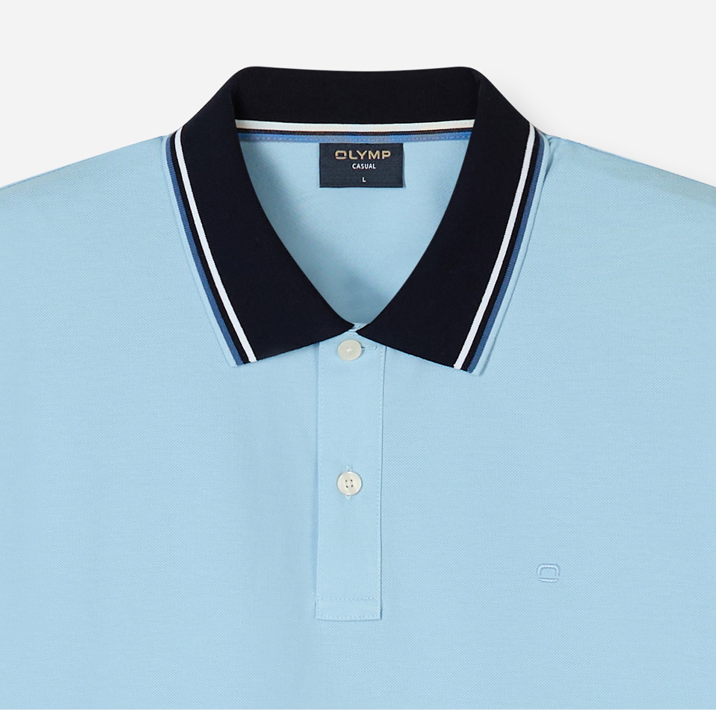 OLYMP Poloshirt »Casual« farbliche Kontrast-Details