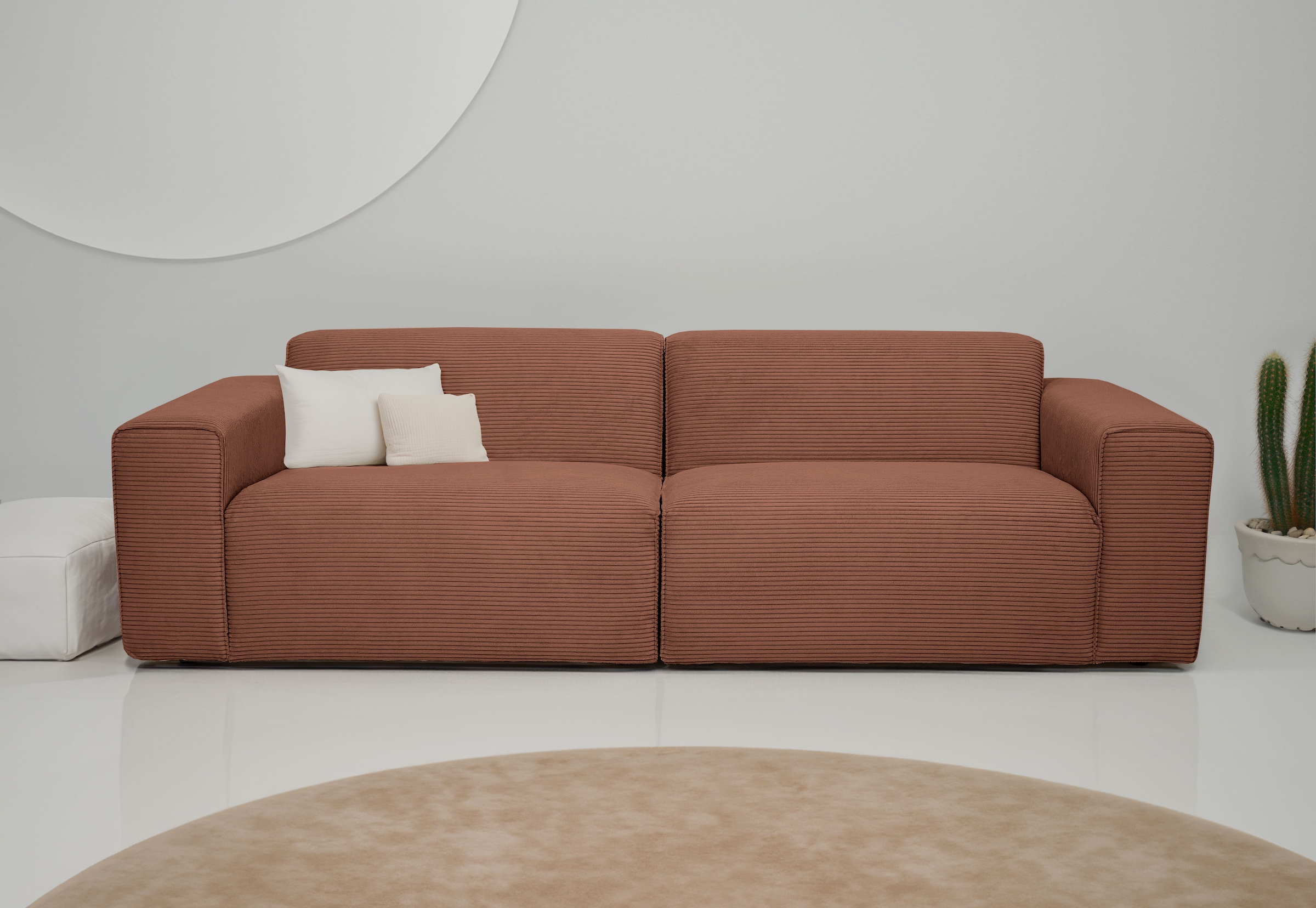 OTTO home 3-Sitzer "Koa, 228 cm, Modulsofa in Cord, Chenille, Struktur, Web günstig online kaufen