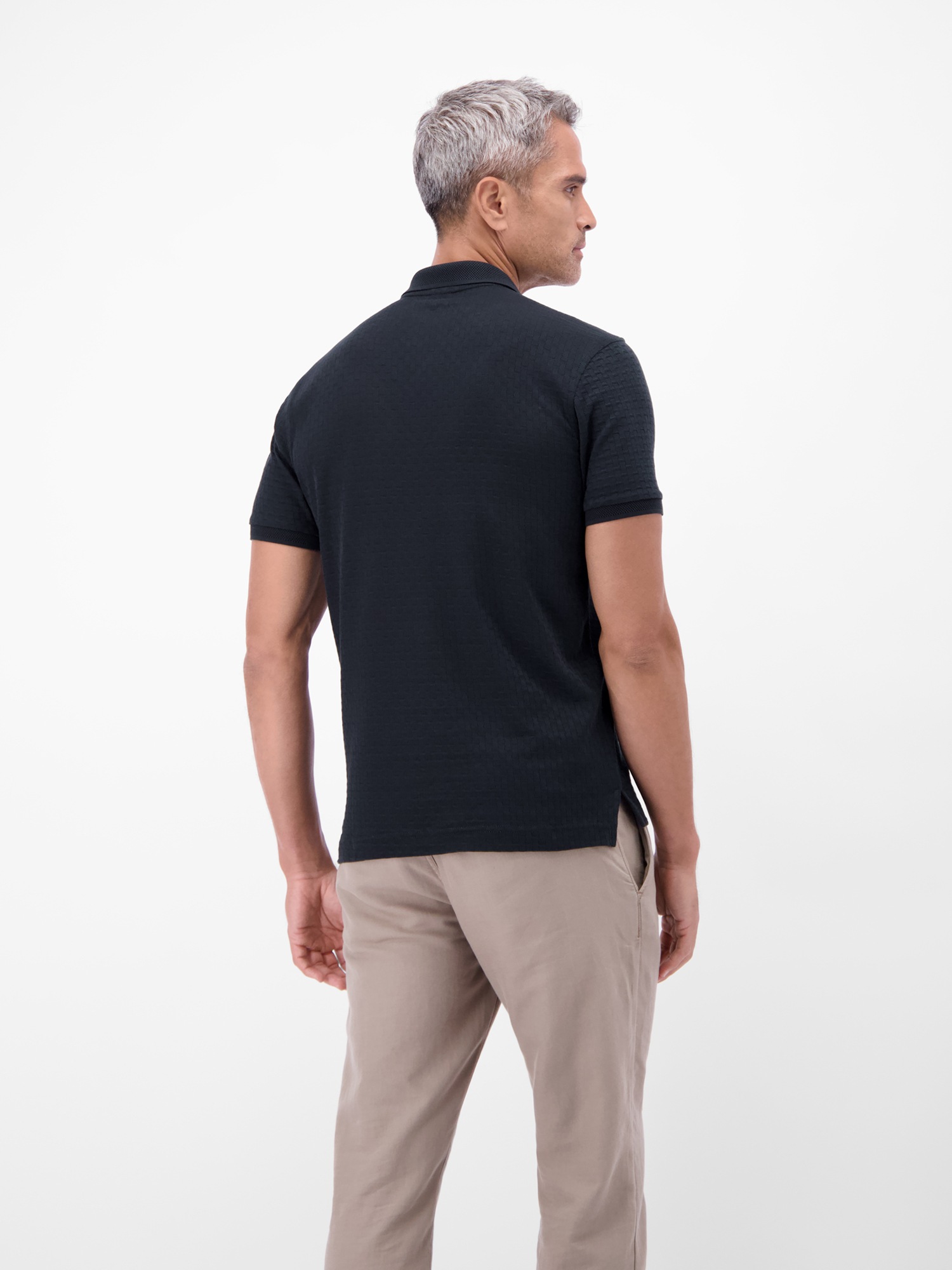 LERROS Poloshirt "LERROS Poloshirt mit Reißverschlusskragen in Strukturqual günstig online kaufen