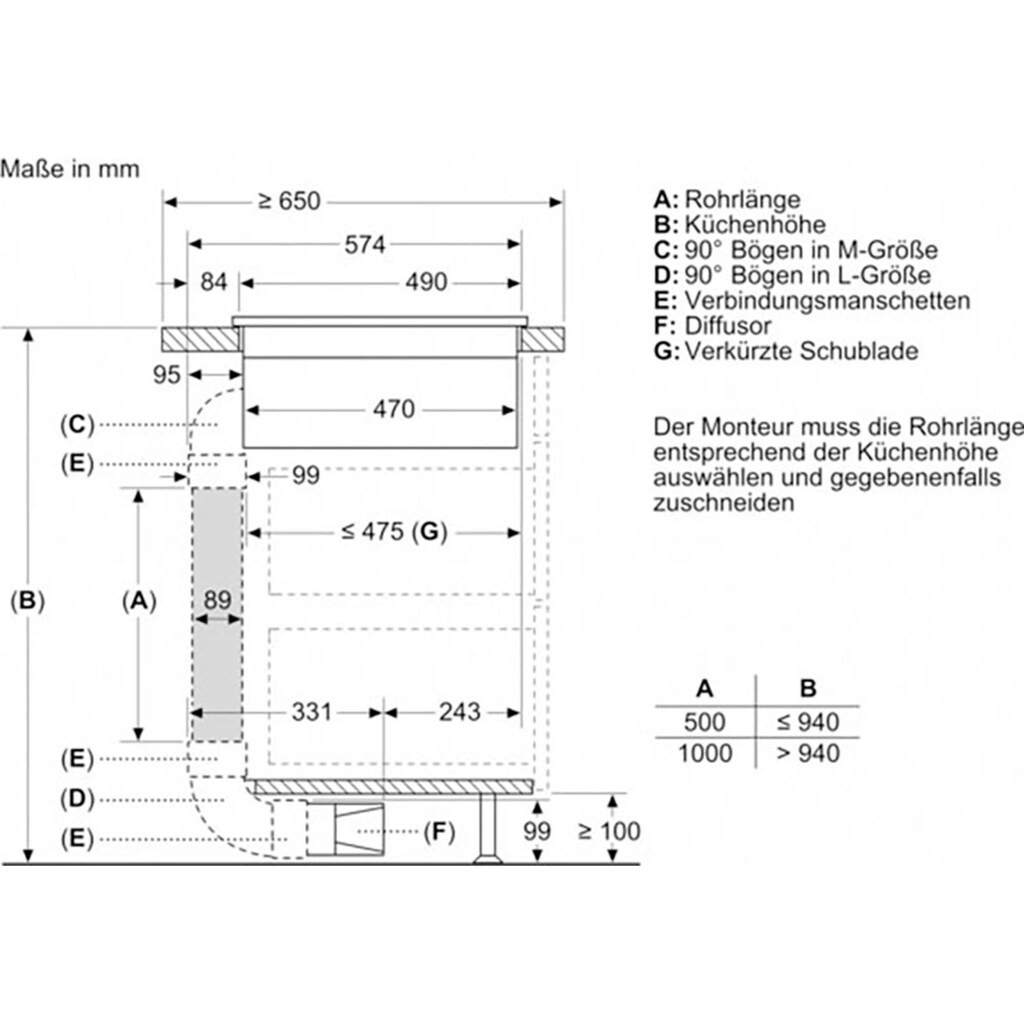 NEFF Induktions-Kochfeld von SCHOTT CERAN® »V58NBS1L0«, V58NBS1L0