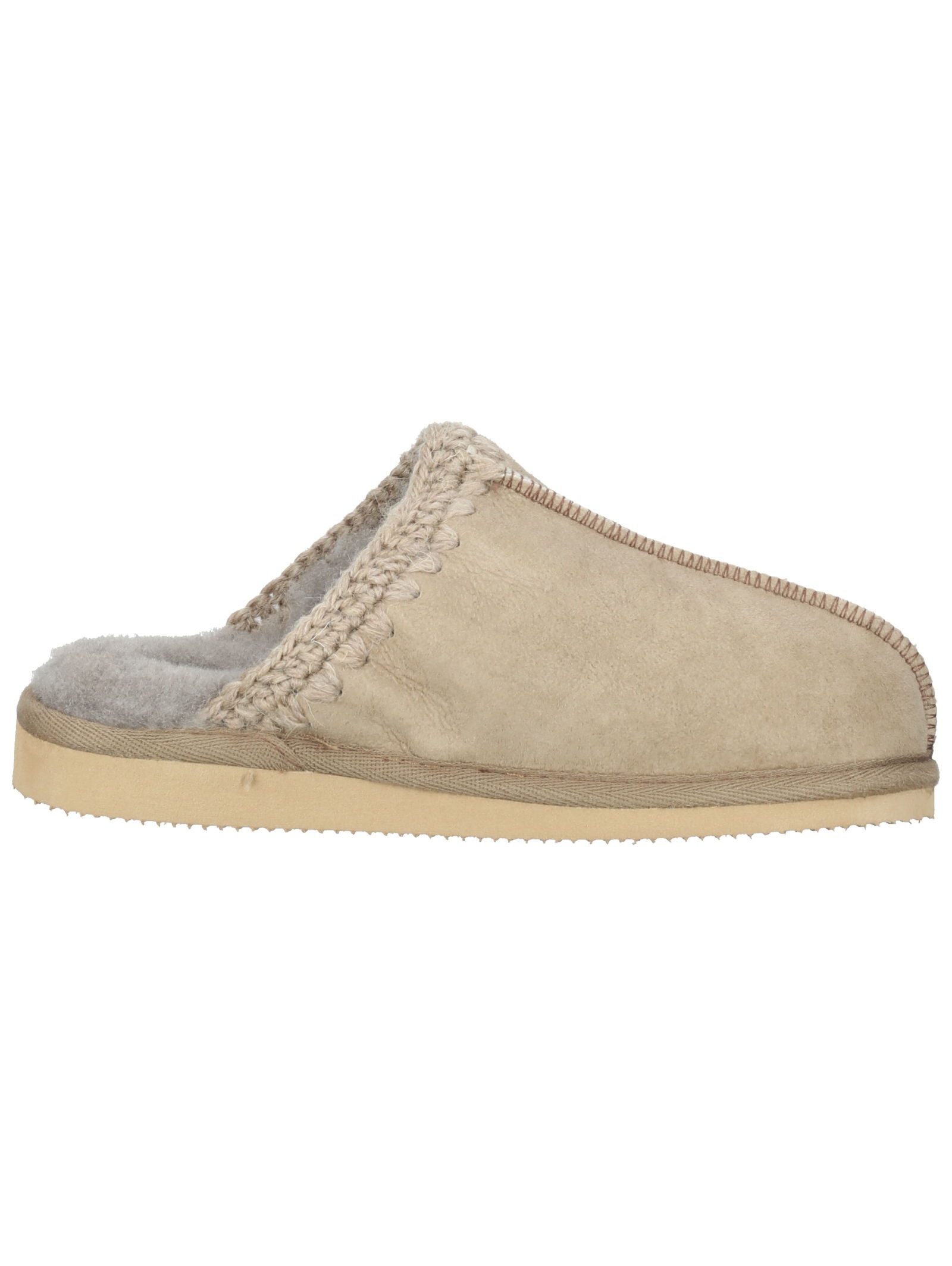 Hausschuh SHEPHERD "Shepherd Hausschuhe Veloursleder", Damen, Gr. 37, stein, Veloursleder, Schuhe Hausschuh 3