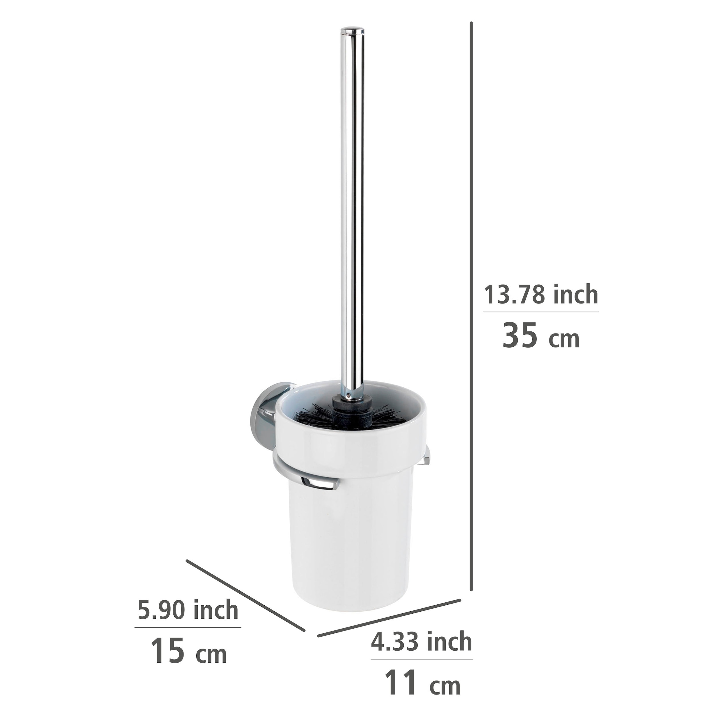 WENKO WC-Garnitur »UV-Loc® Isera«, aus Edelstahl, befestigen ohne Bohren mit UV-Loc