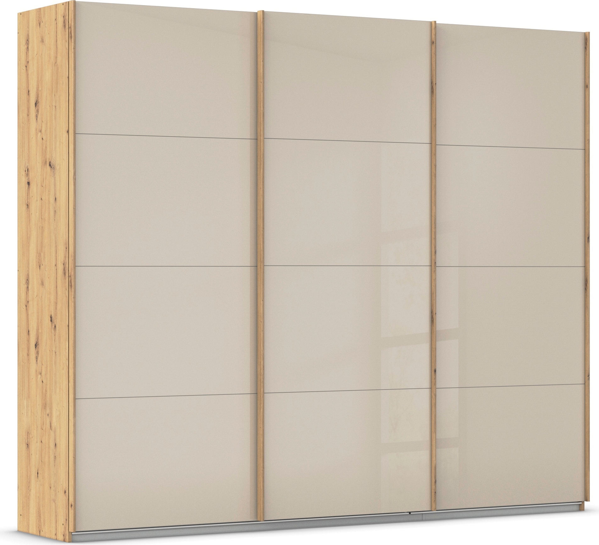 OTTO home Schwebetürenschrank "Kleiderschrank Schrank Garderobe AGORDO mit Glasfront" Breiten 203/271/315/360 cm, Höhen 210/229 cm, durchdachte Innenausstattung, in 4 Breiten und 2 Höhen MADE IN GERMANY