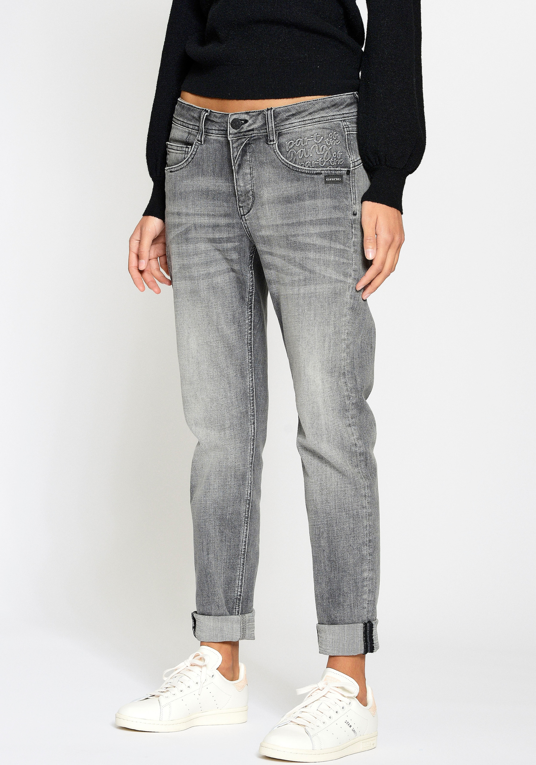 GANG Relax-fit-Jeans "AMELIE", mit Used-Effekten