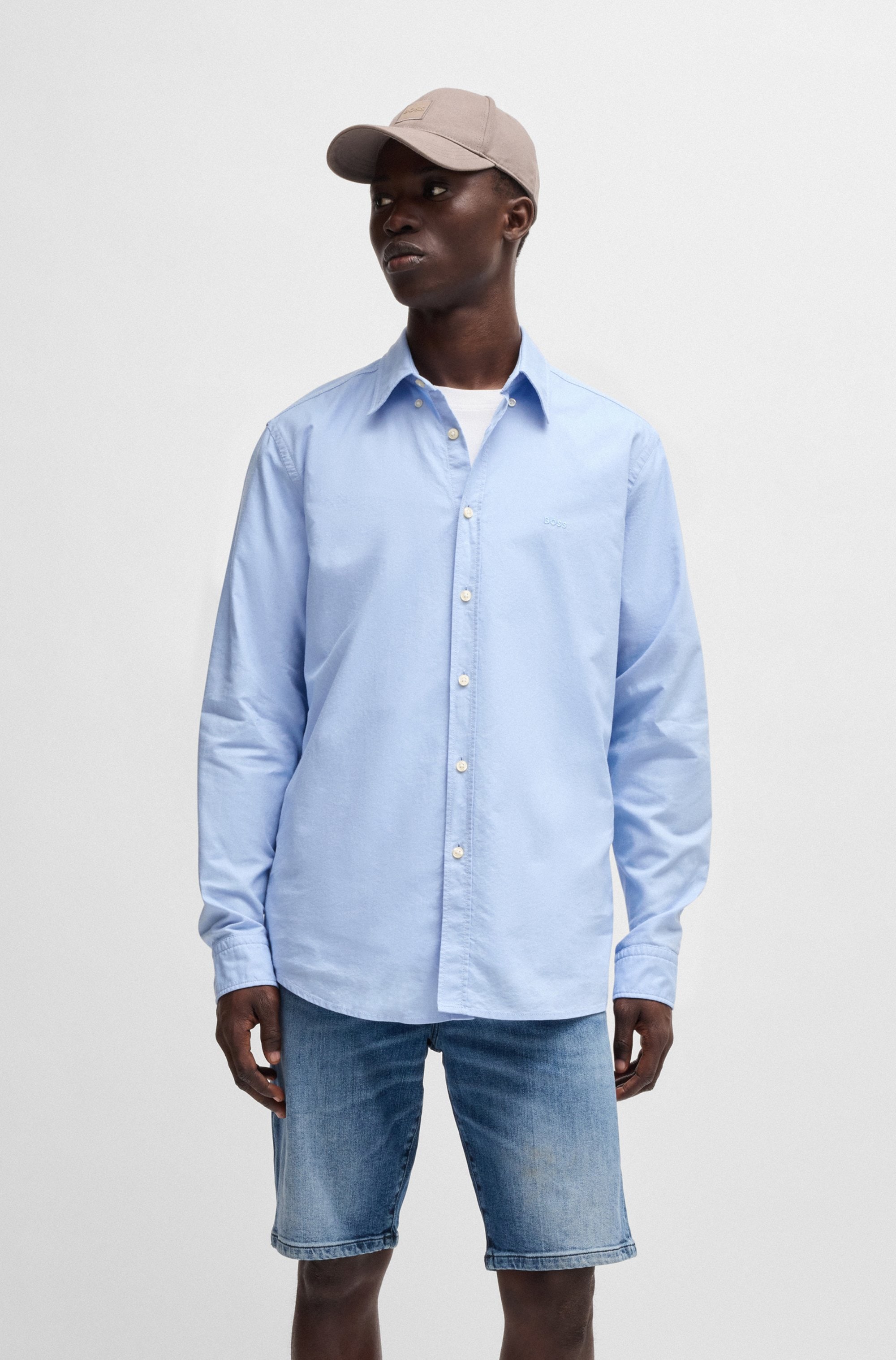 BOSS ORANGE Businesshemd "Rickert", mit Button-down-Kragen günstig online kaufen