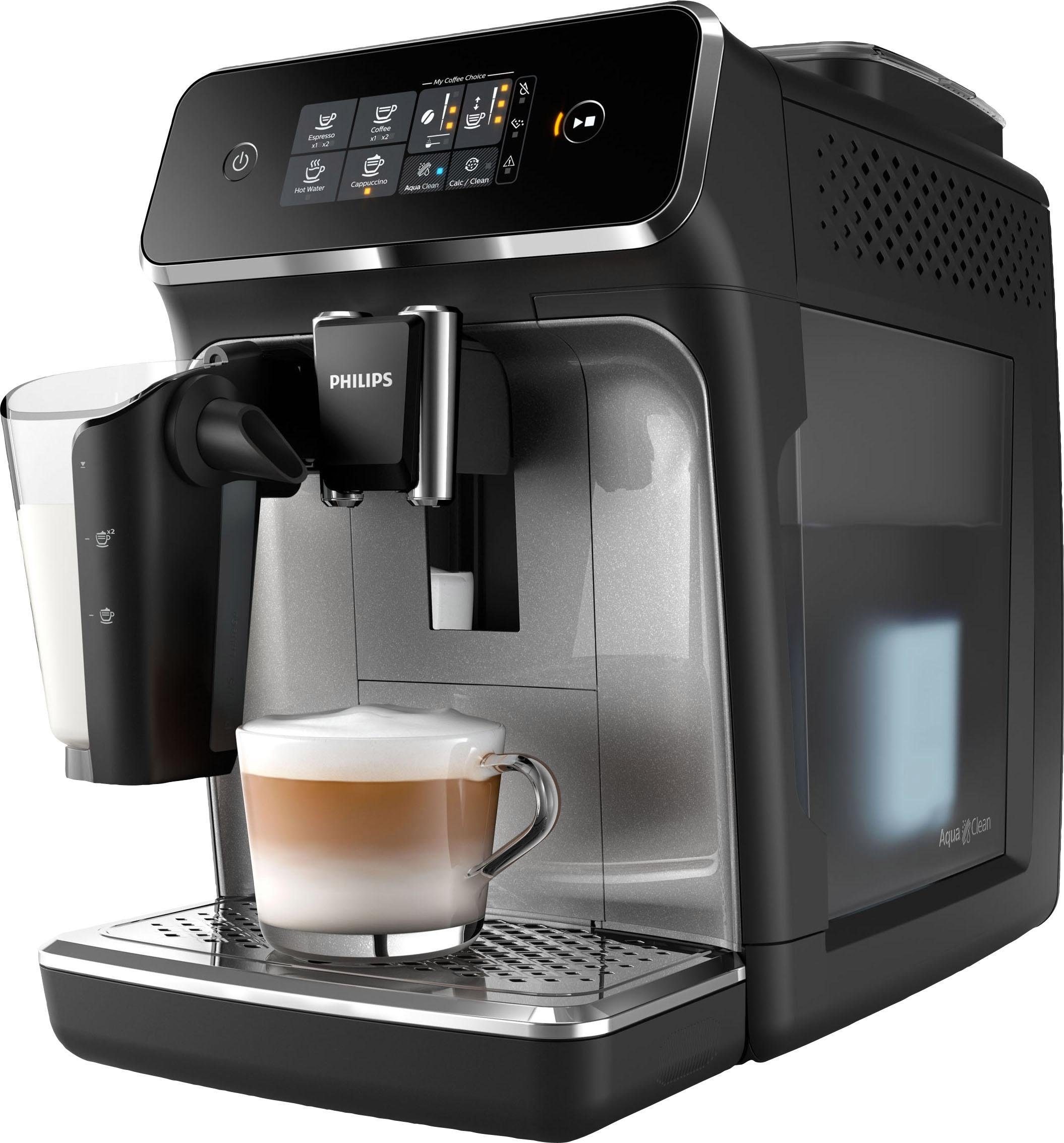 Philips Kaffeevollautomat »2200 Serie EP2236/40 LatteGo«, für 3 Kaffeespezialitäten und anpassbarer Stärke, matt-schwarz