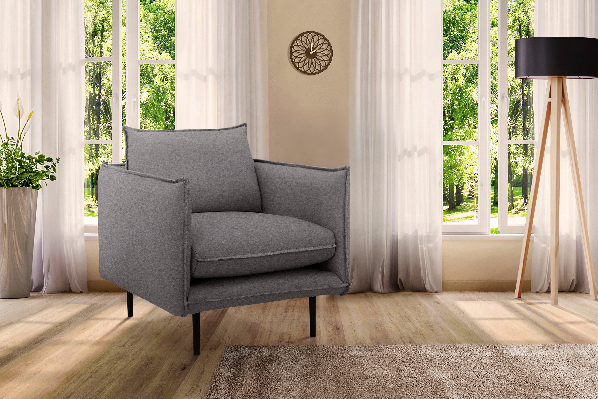 Home affaire Sessel "Somba" mit dickem Keder und eleganter Optik günstig online kaufen