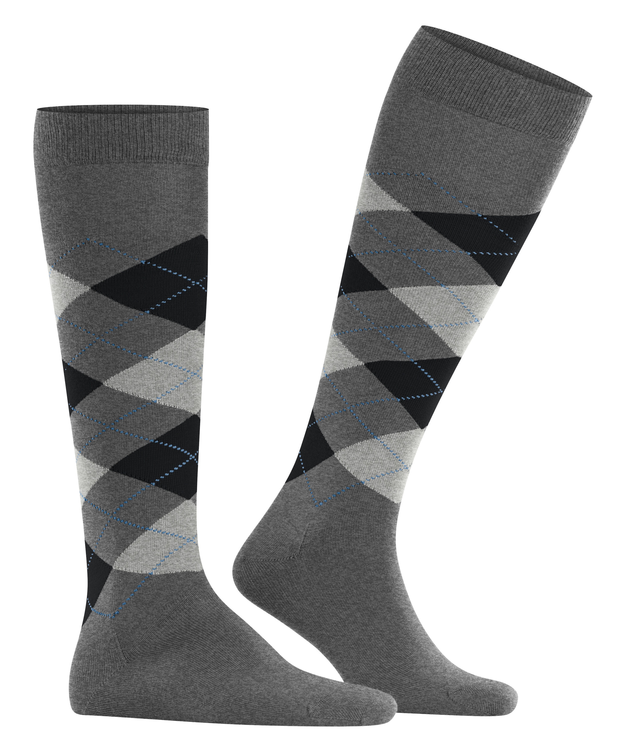Burlington Kniestrümpfe »Edinburgh« Einheitsgröße 40-46, wärmende Wollmischung, Argyle-Muster