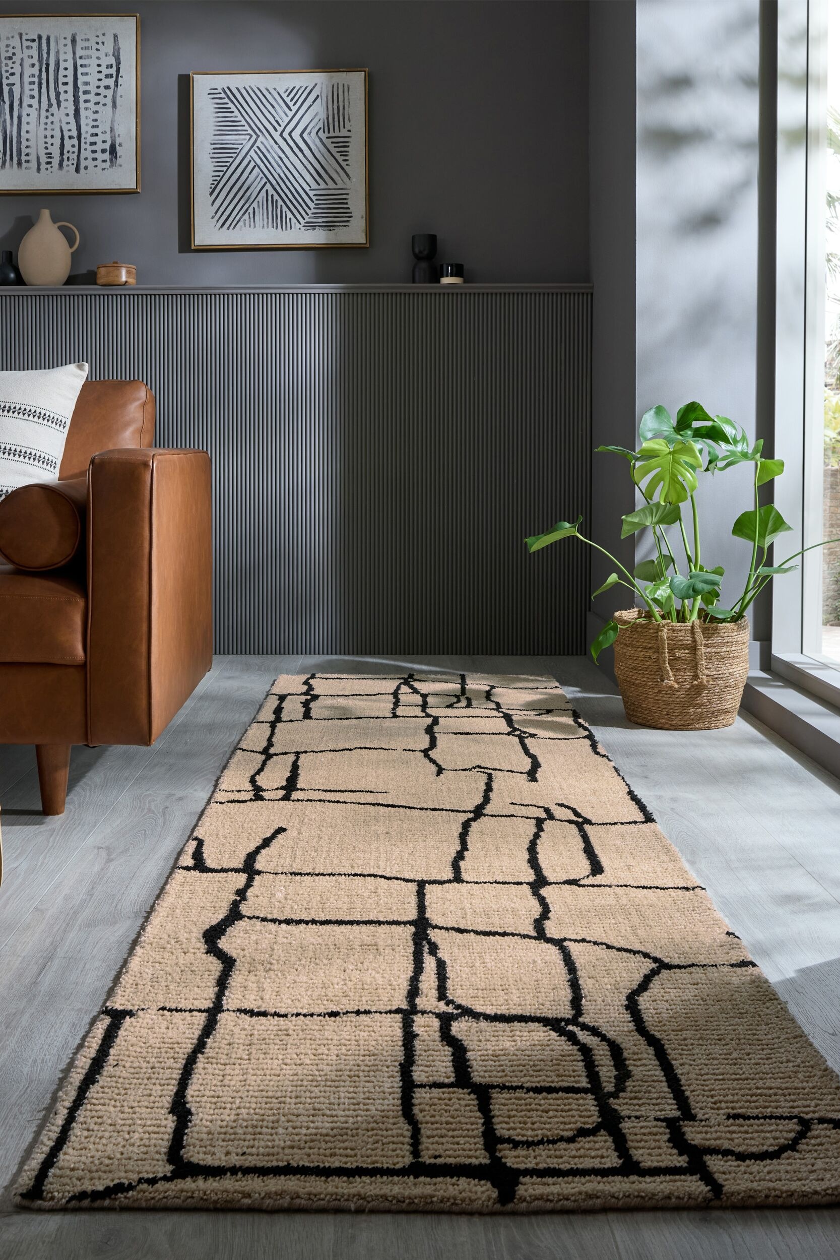 FLAIR RUGS Teppich »Theo«, rechteckig, 12 mm Höhe, Hoch-niedriger Flor in Wolle-Optik