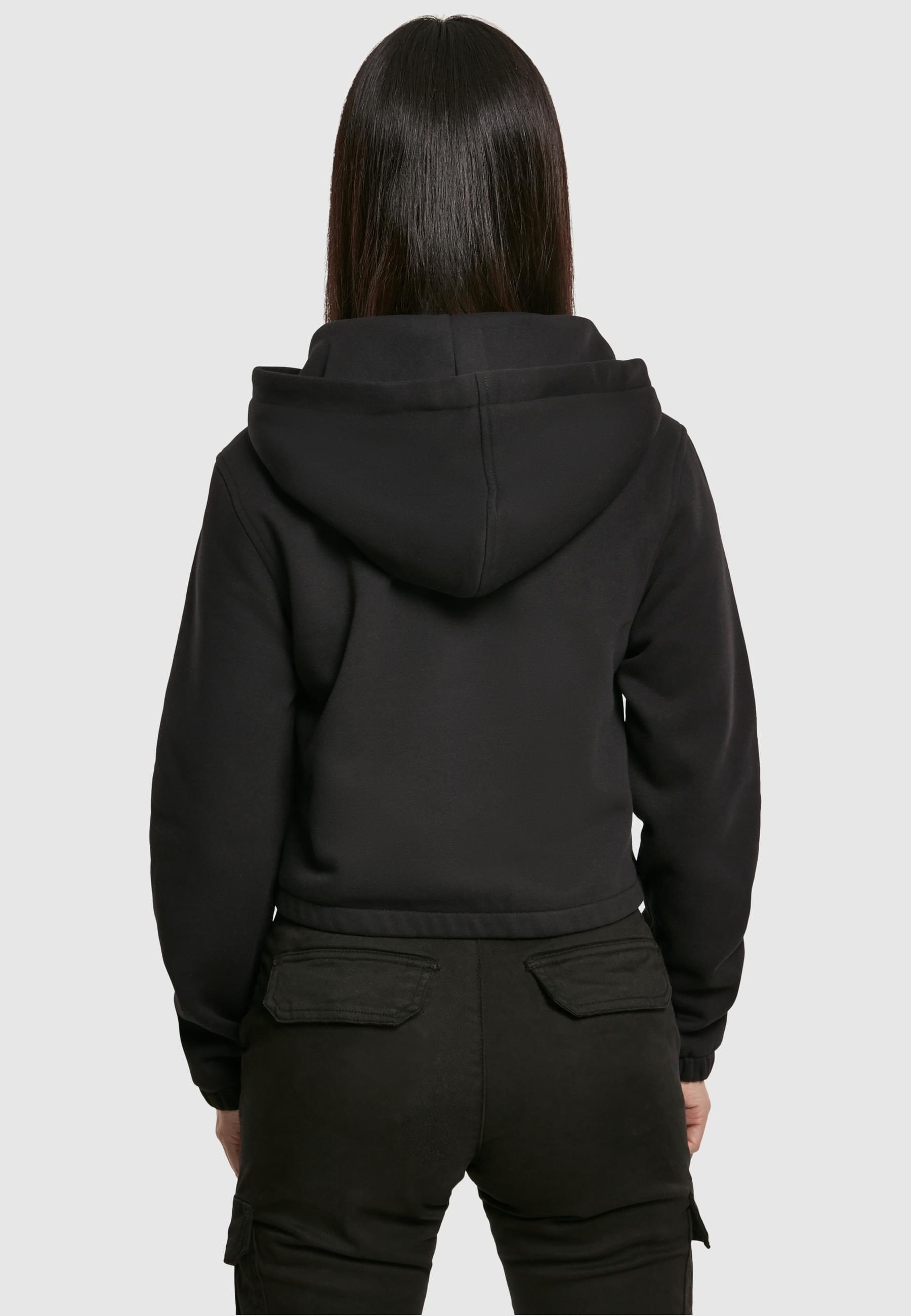 URBAN CLASSICS Rundhalspullover »Urban Classics Damen Ladies Contrast Drawstring Hoody«, (1 tlg.)