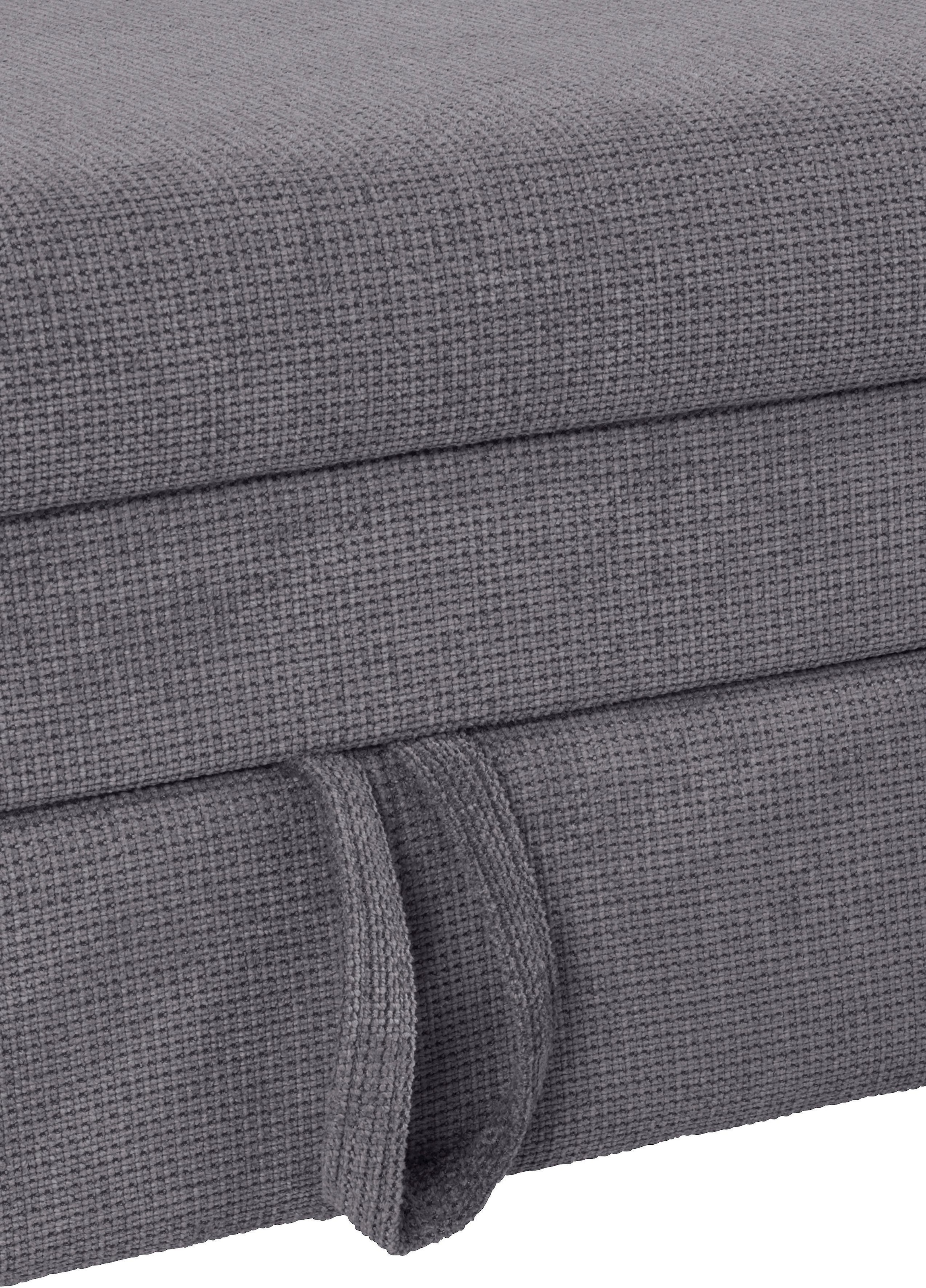 COTTA Polstergarnitur »Sammy L-Form«, (Set), Set bestehend aus: Ecksofa mit Kopfteilverstellung & Hocker