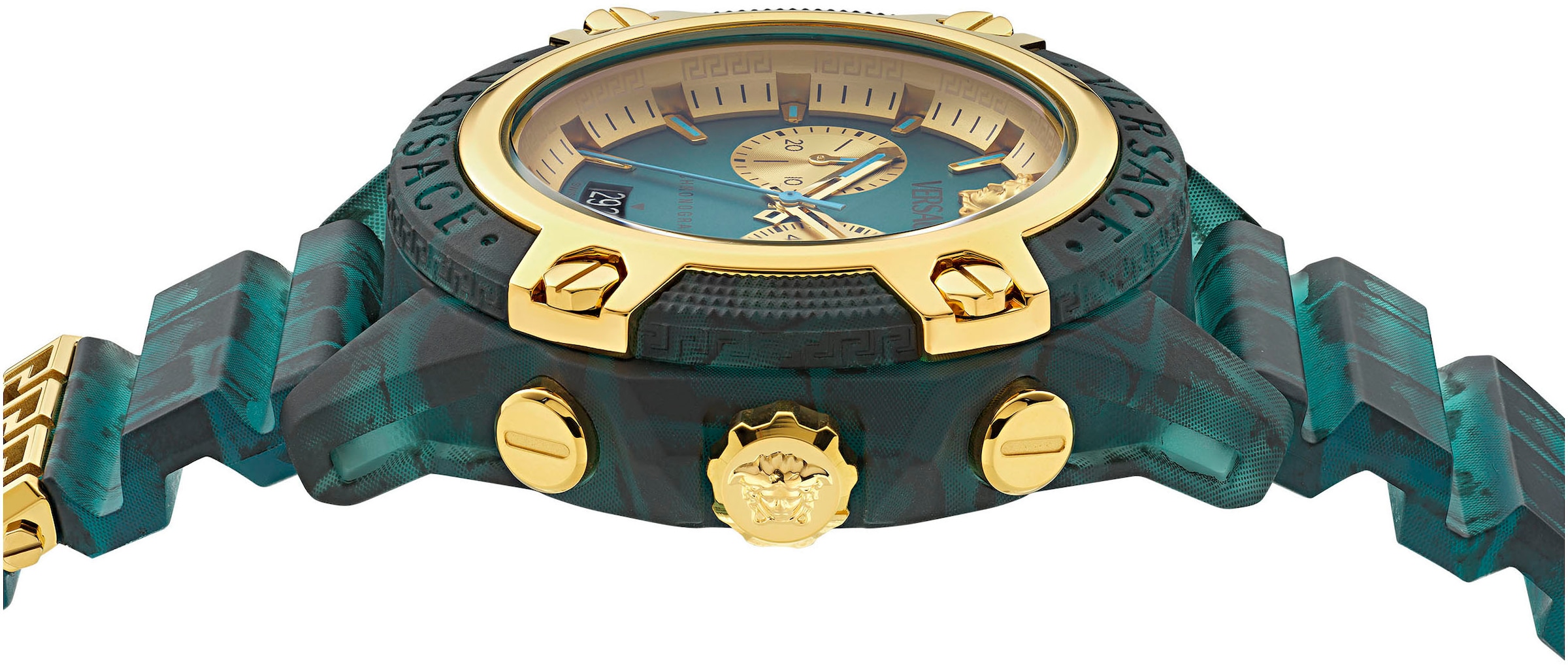 Versace Chronograph »ICON ACTIVE«, Quarzuhr, Armbanduhr, Damenuhr, Herrenuhr, Swiss Made, Polyurethanband