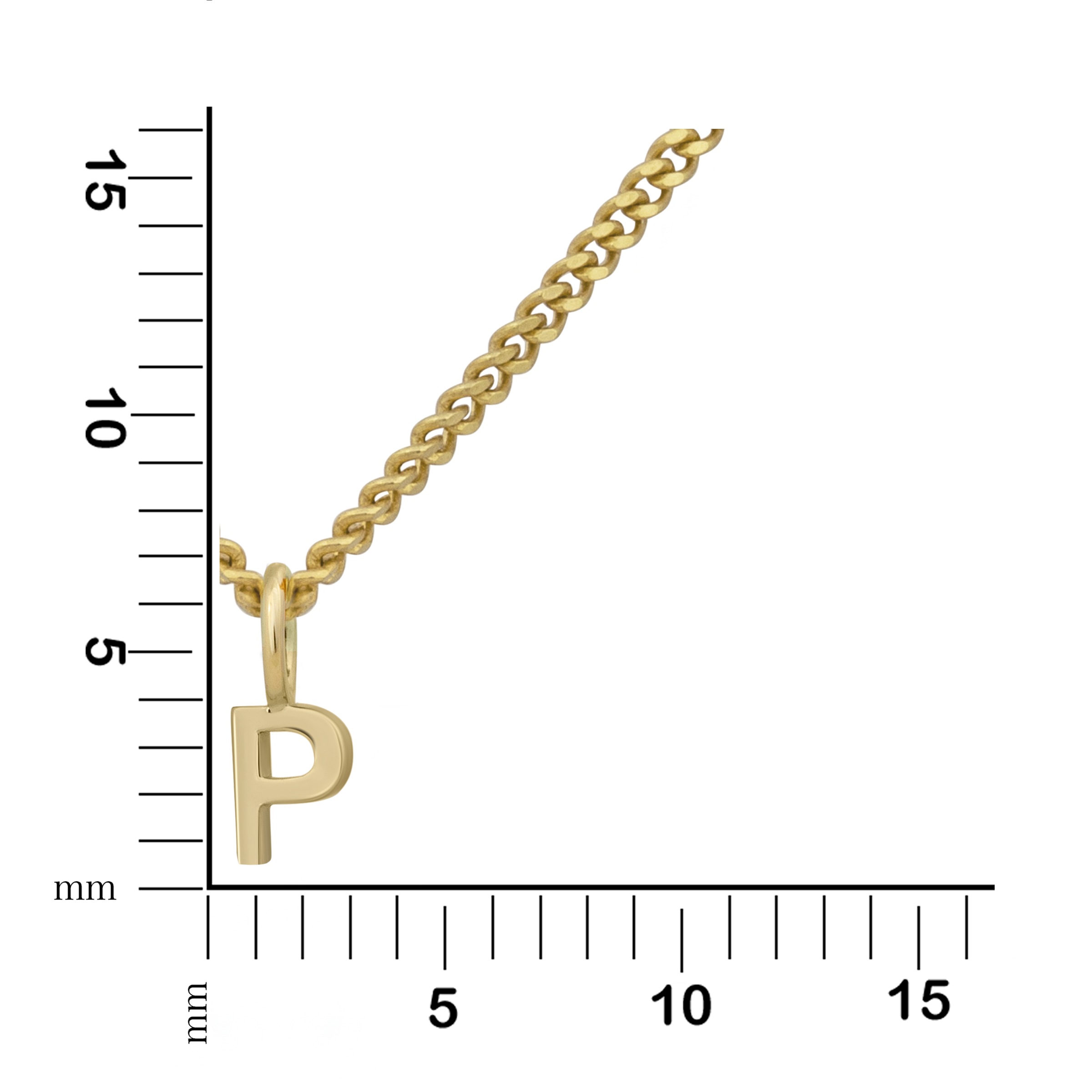 Orolino Kette mit Anhänger »Gold 375 mit Anhänger 42/45cm lang Buchstabe P«