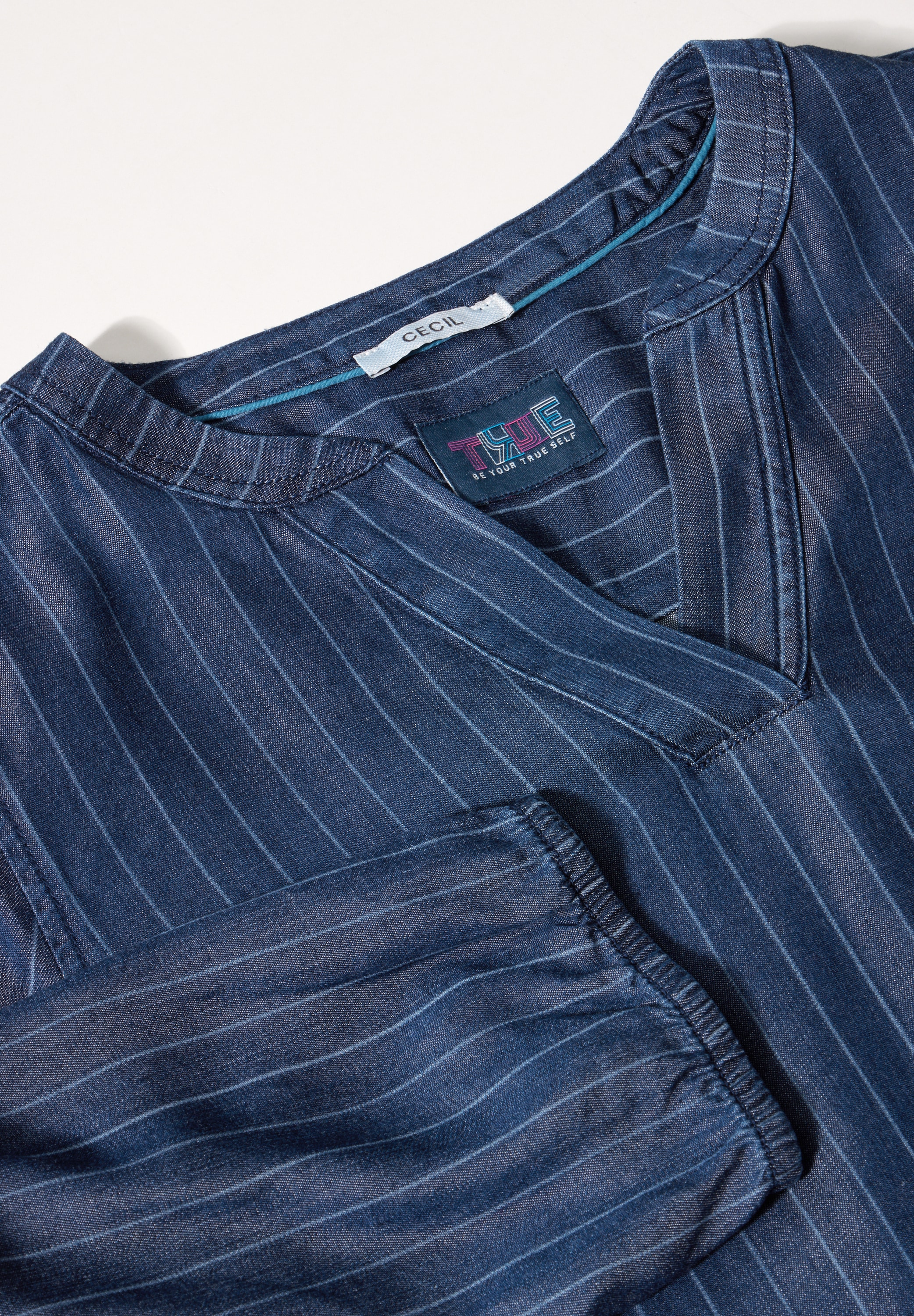 Cecil Jeansbluse, mit 3/4 Ärmeln