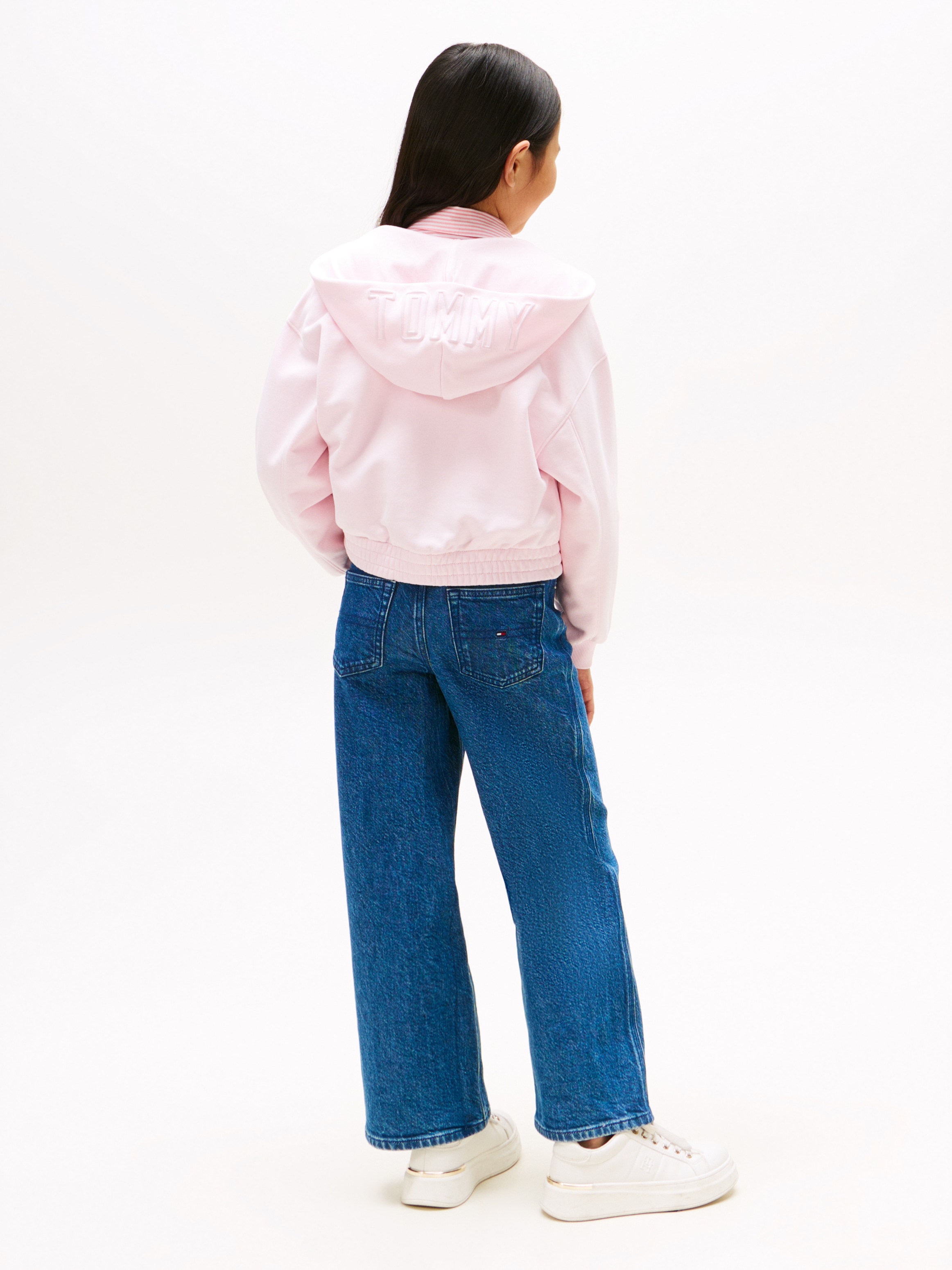 Tommy Hilfiger Kapuzensweatjacke »TOMMY PUFF PRINT ZIP THRU HOODIE«, für Kinder bis 16 Jahre, Druck auf der Kapuze
