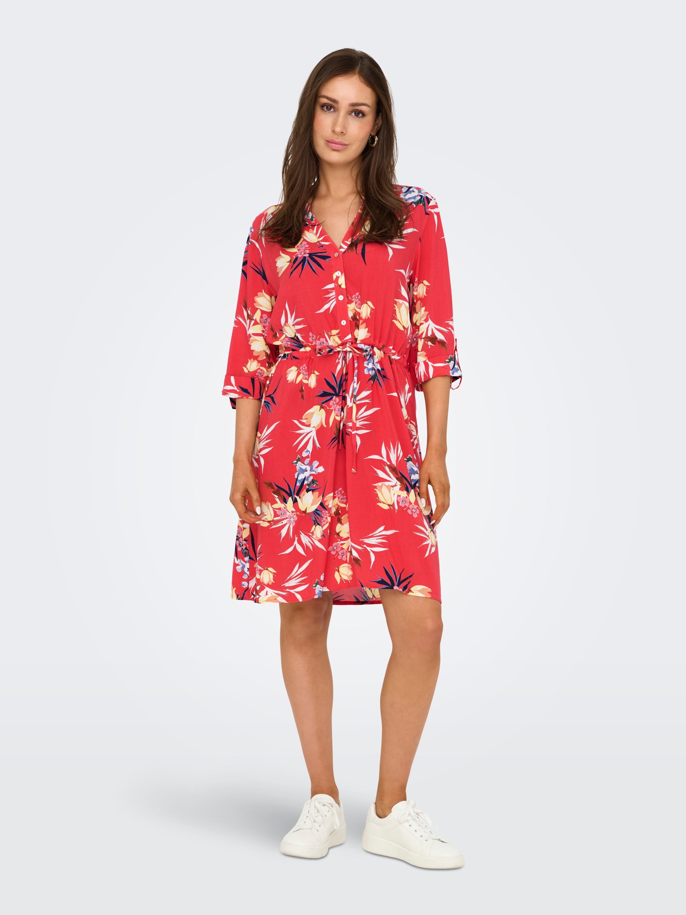 ONLY Tunikakleid »ONLCORA 3/4 V-NECK TUNIC CS PTM«