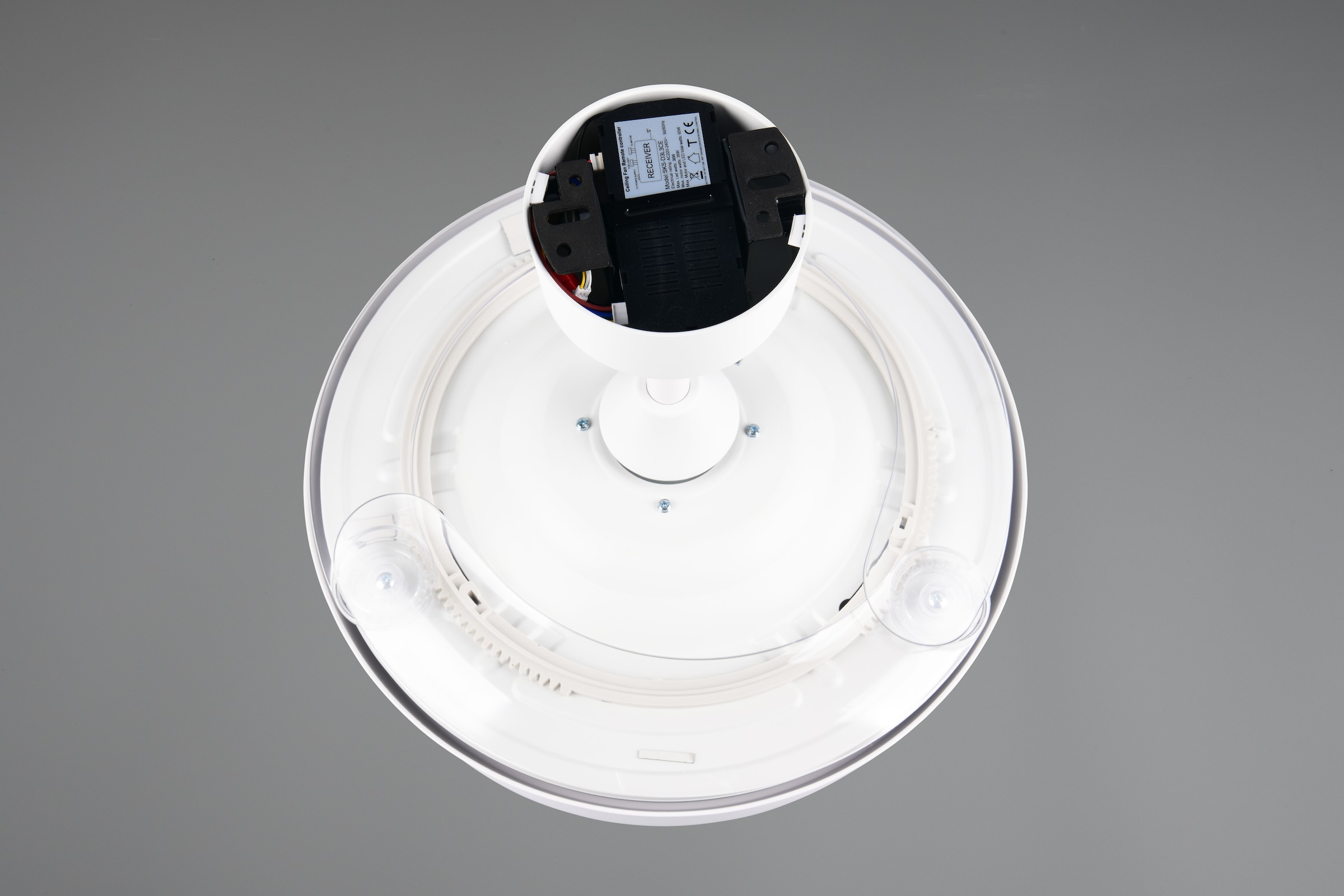 REALITY Leuchten LED Deckenleuchte »KERAVA mit Ventilator, Deckenventilator mit ausklappbaren Flügeln 30W« LED-Board 1 Stk. Farbwechsler | warmweiß - kaltweiß Ø 46 - 106 cm (aufgeklappt), 6 Stufen, LED 30W CCT dimmbar Timer
