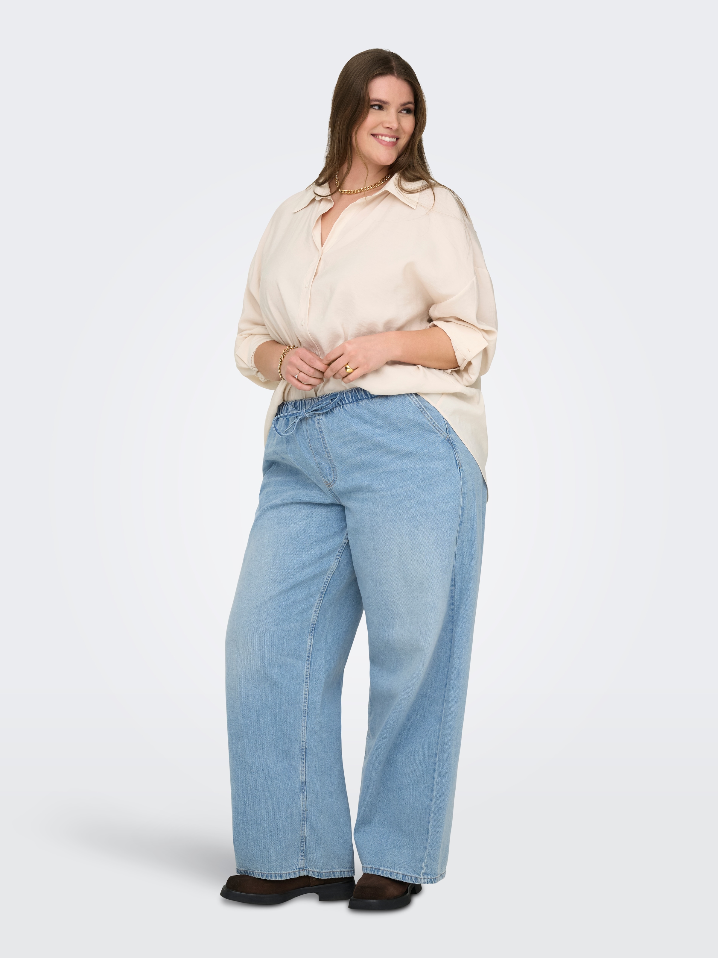 ONLY CARMAKOMA Relax-fit-Jeans »CARJAY PULL UP STRING DNM PANT PIM«
