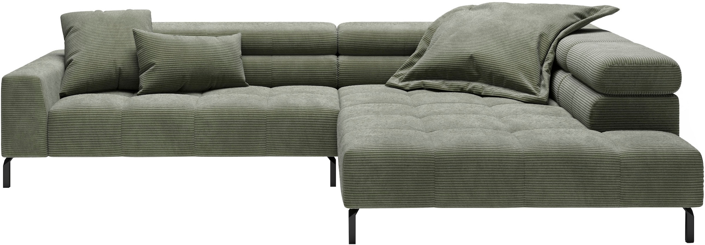 Home affaire Ecksofa "Claya, 311 cm breit, L-Form, inkl. Kopfteilverstellung" ohne elektrischen Sitzvorzug
