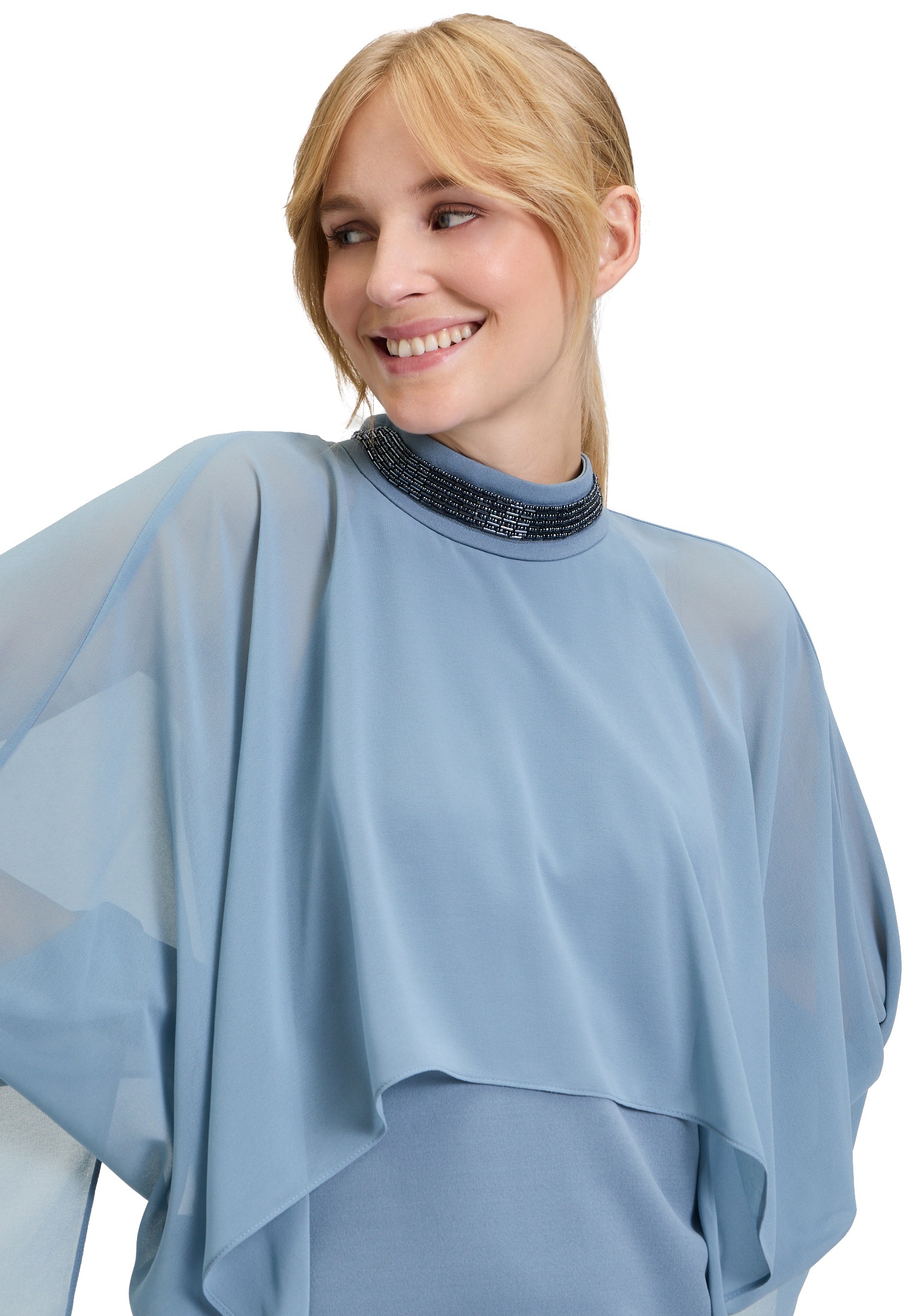 Vera Mont Cocktailkleid »Vera Mont Damen Cocktailkleid mit Stehkragen«, Materialmix