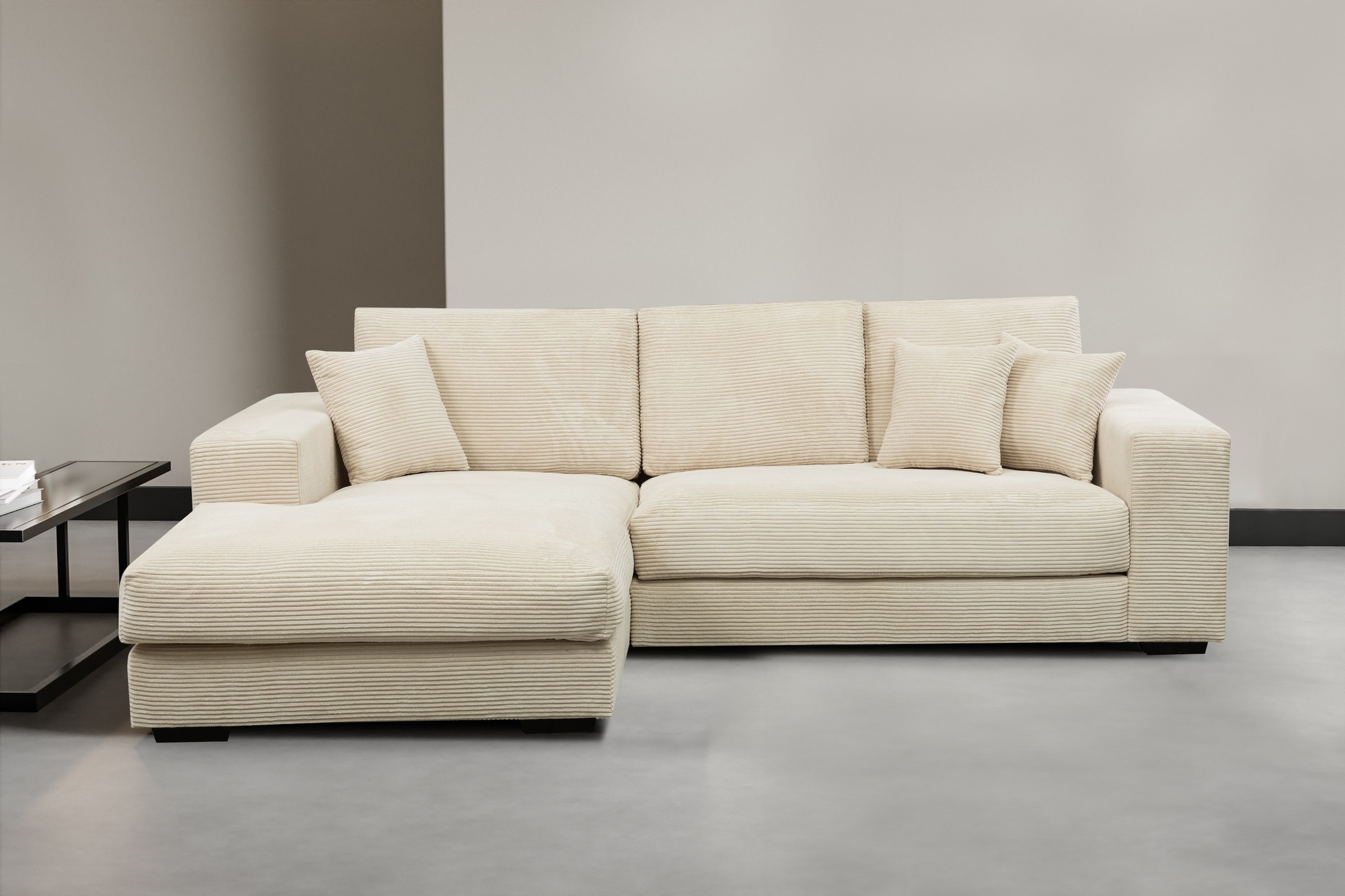 WERK2 Ecksofa »Eden L-Form«, Design Ecksofa in Cord mit besonders weichem Sitzkomfort