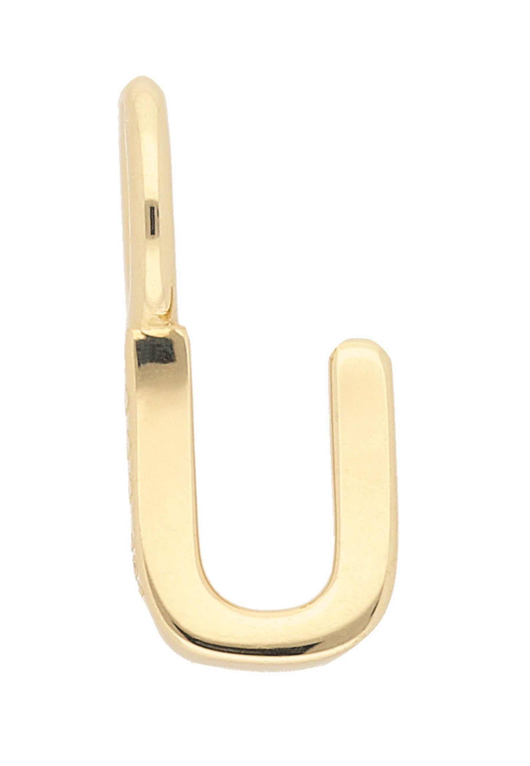 Buchstabenanhänger ADELIA´S "Damen & Herren 333 Gold Buchstabenanhänger U", gold, Schmuckanhänger, Damen, Gelbgold 333 Gold, Gelbgold 333, Gold, für Damen & Herren