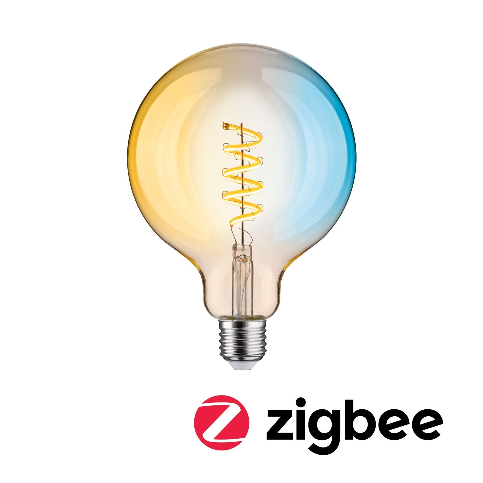 PAULMANN LED-Leuchtmittel "Smart Filament G125 600lm 2200K-5500K gold 230V", L:17,5cm Ø:12,5cm, gold, Leuchtmittel