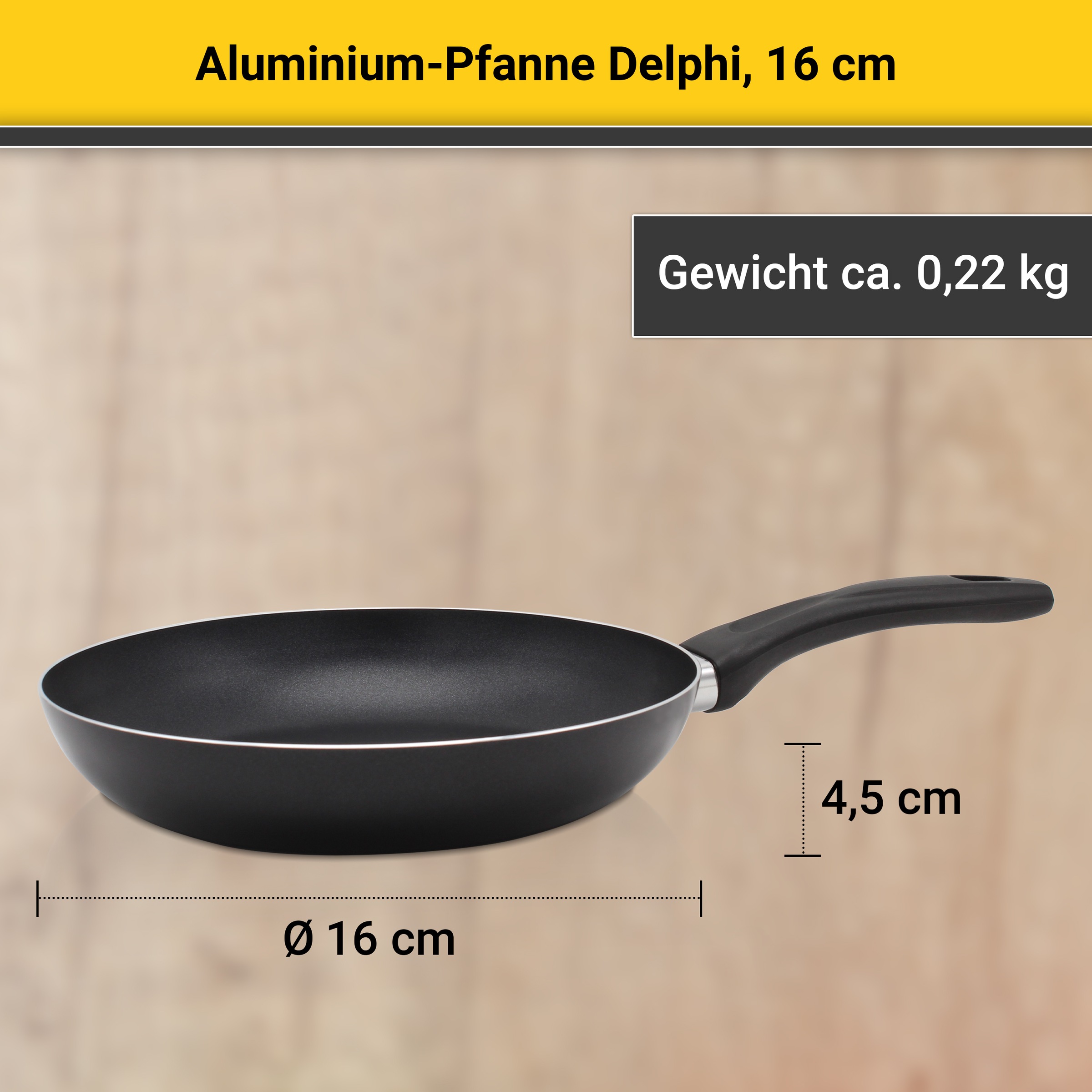Krüger Bratpfanne »Delphi«, Aluminium, (1 tlg.), Induktion