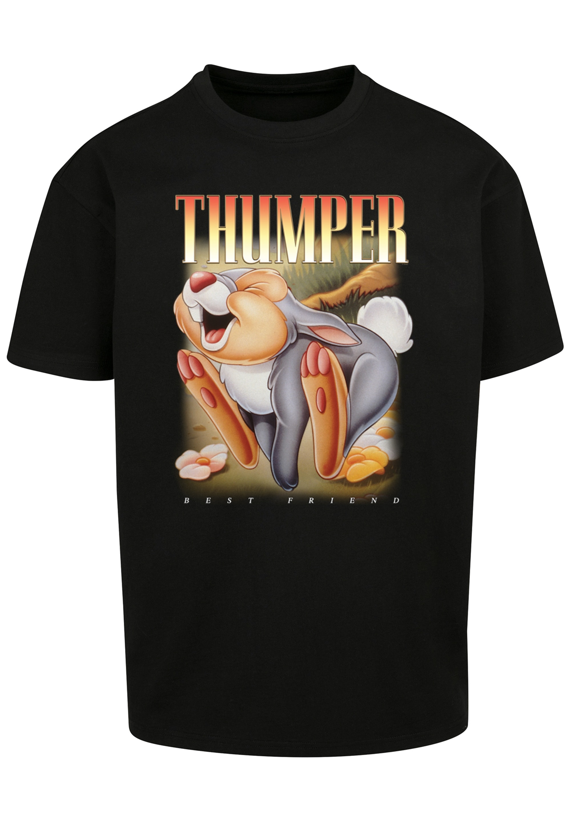 Kurzarmshirt »F4NT4STIC Herren Bambi Thumper Montage with Heavy Oversize Tee«, (1 tlg.)