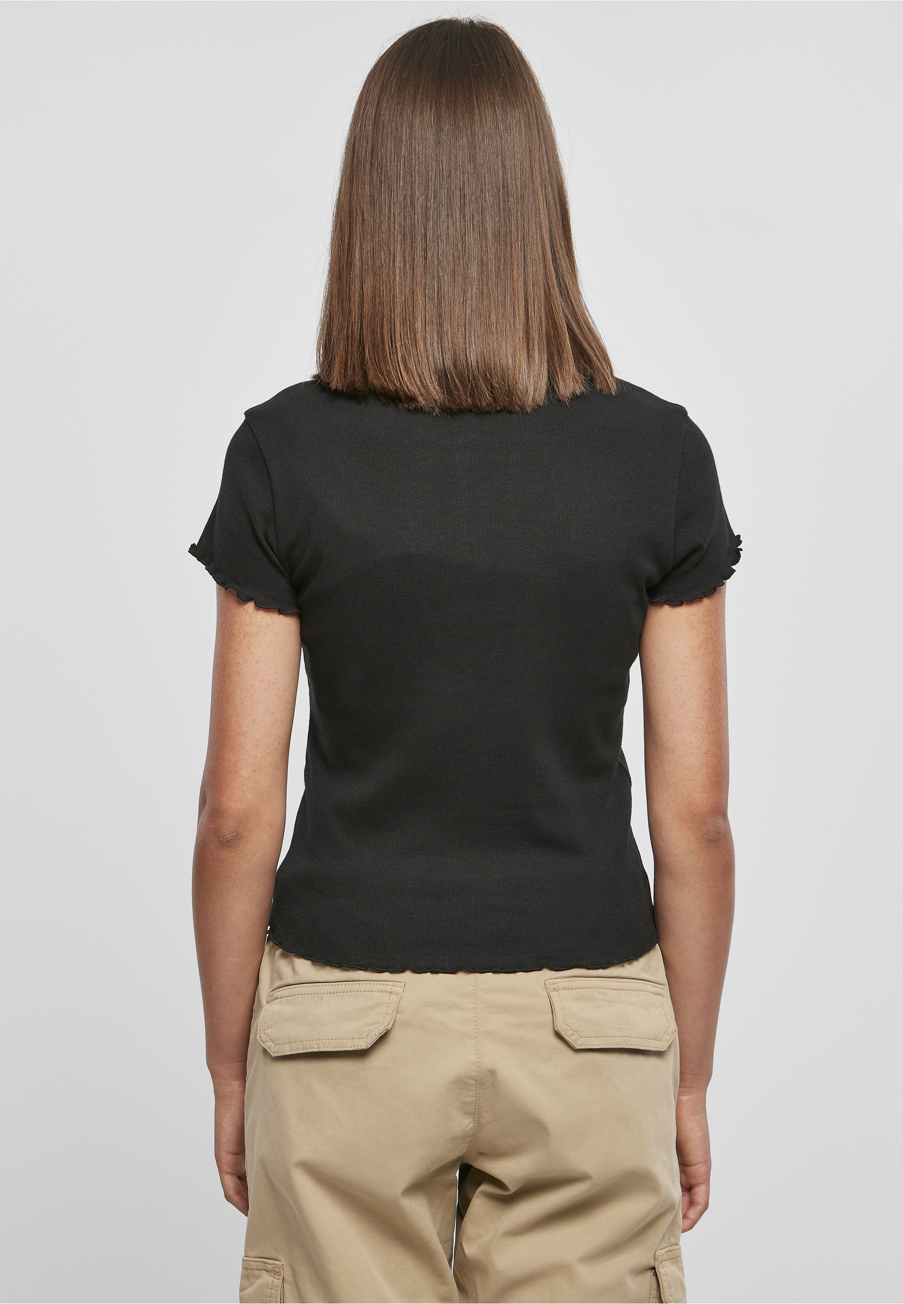 URBAN CLASSICS T-Shirt »Urban Classics Damen Ladies Rib Polo Tee« 1 Stk.
