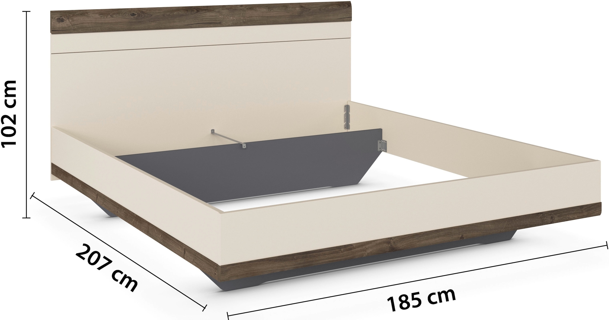 rauch Futonbett »Bett Doppelbett Holzbett SAJO«, mit Farb-Absetzungen in komfortabler Sitzhöhe MADE IN GERMANY