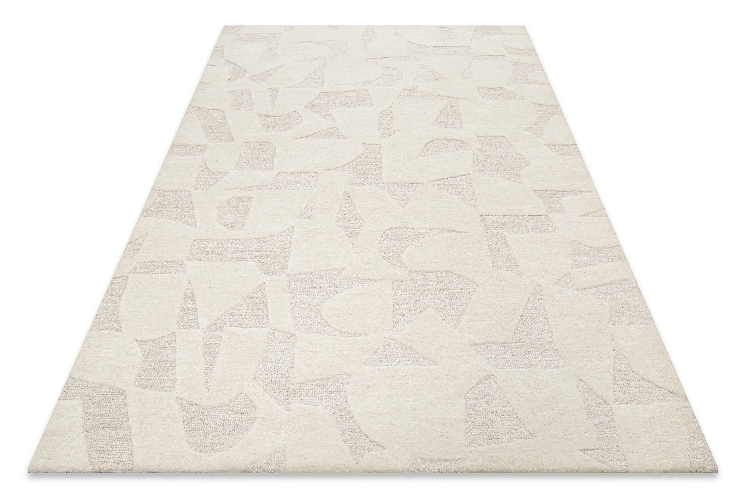 Teppich WECON HOME "Ocean State", beige (creme weiß), B:200cm H:10mm L:290cm, Schurwolle, Teppiche, Teppich, handgefertigt, gemustert, pflegeleicht, Wolle, Wohnzimmer, Esszimmer 3