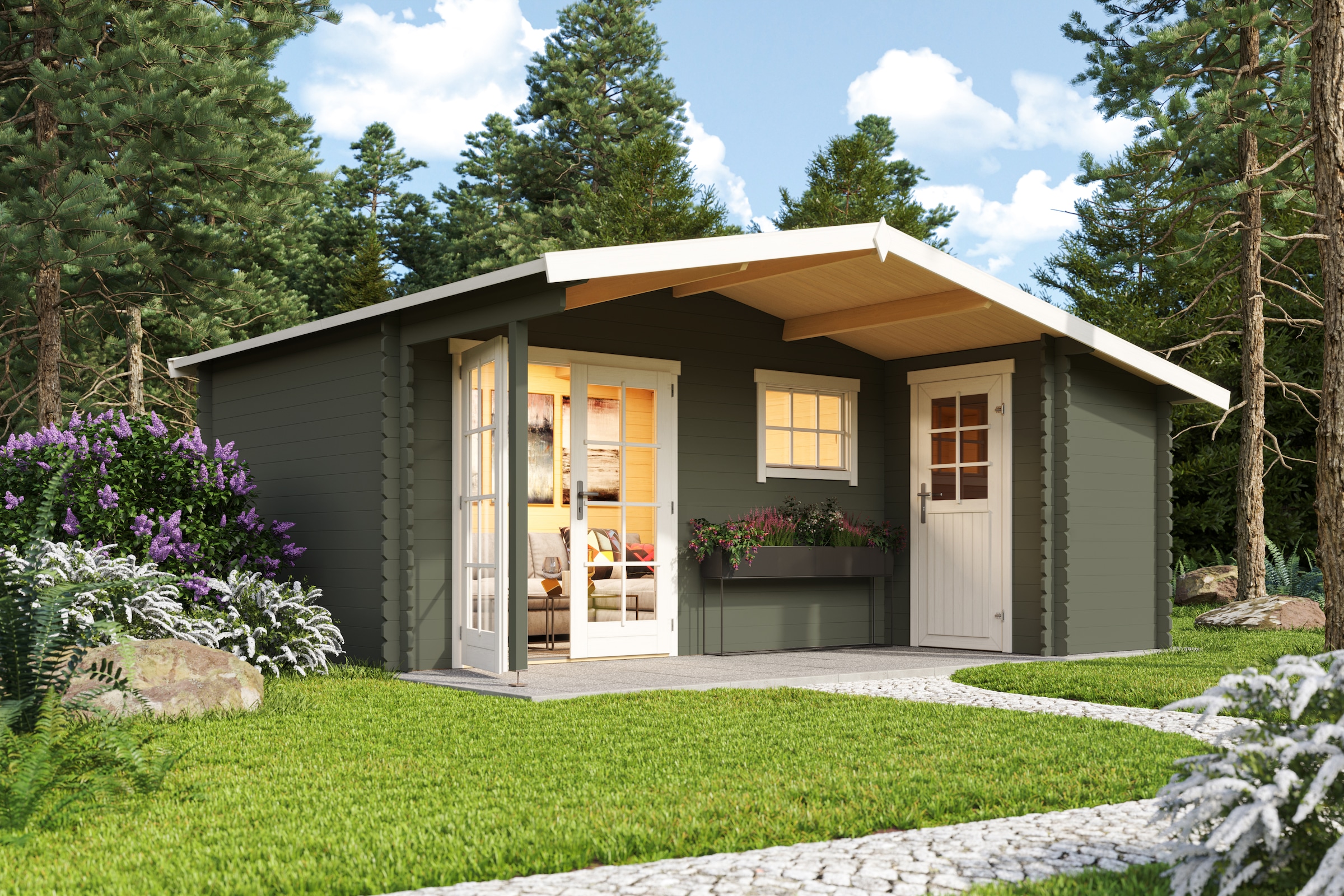 Nordic Holz Gartenhaus "LITTLE ROCK" günstig online kaufen