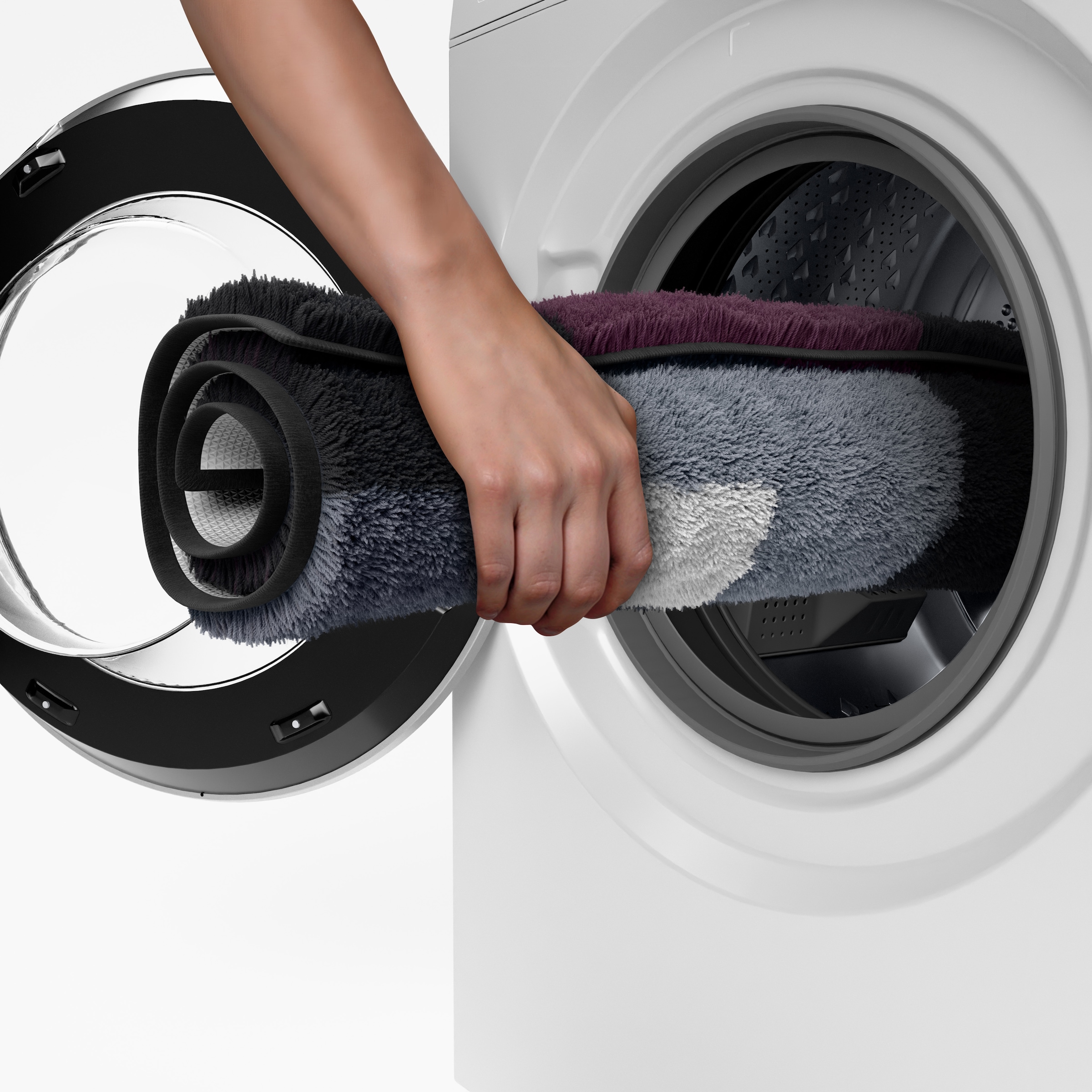Grund Badematte »Paxos« Höhe 20 mm rutschhemmend beschichtet fußbodenheizungsgeeignet | strapazierfähig geometrisches Design, modern, flauschig, softer Flor, Made in Europe