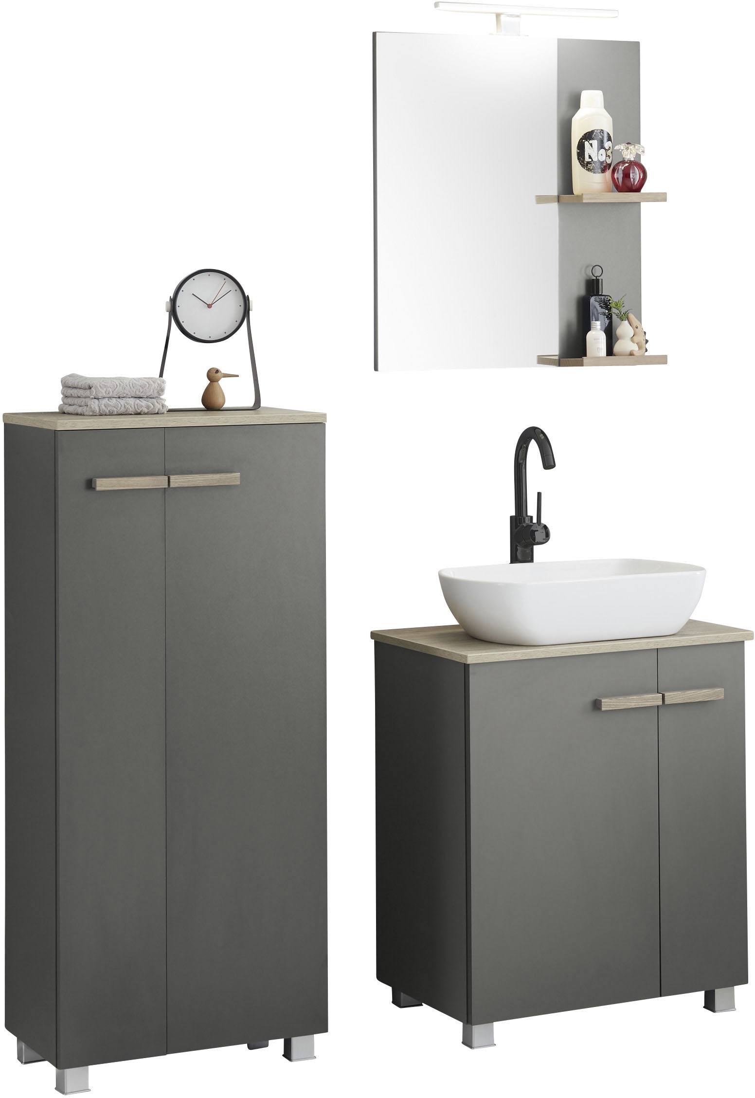 Places of Style Badmöbel-Set "SOLiD, Badmöbel-Set, Bad im modernen Design, günstig online kaufen