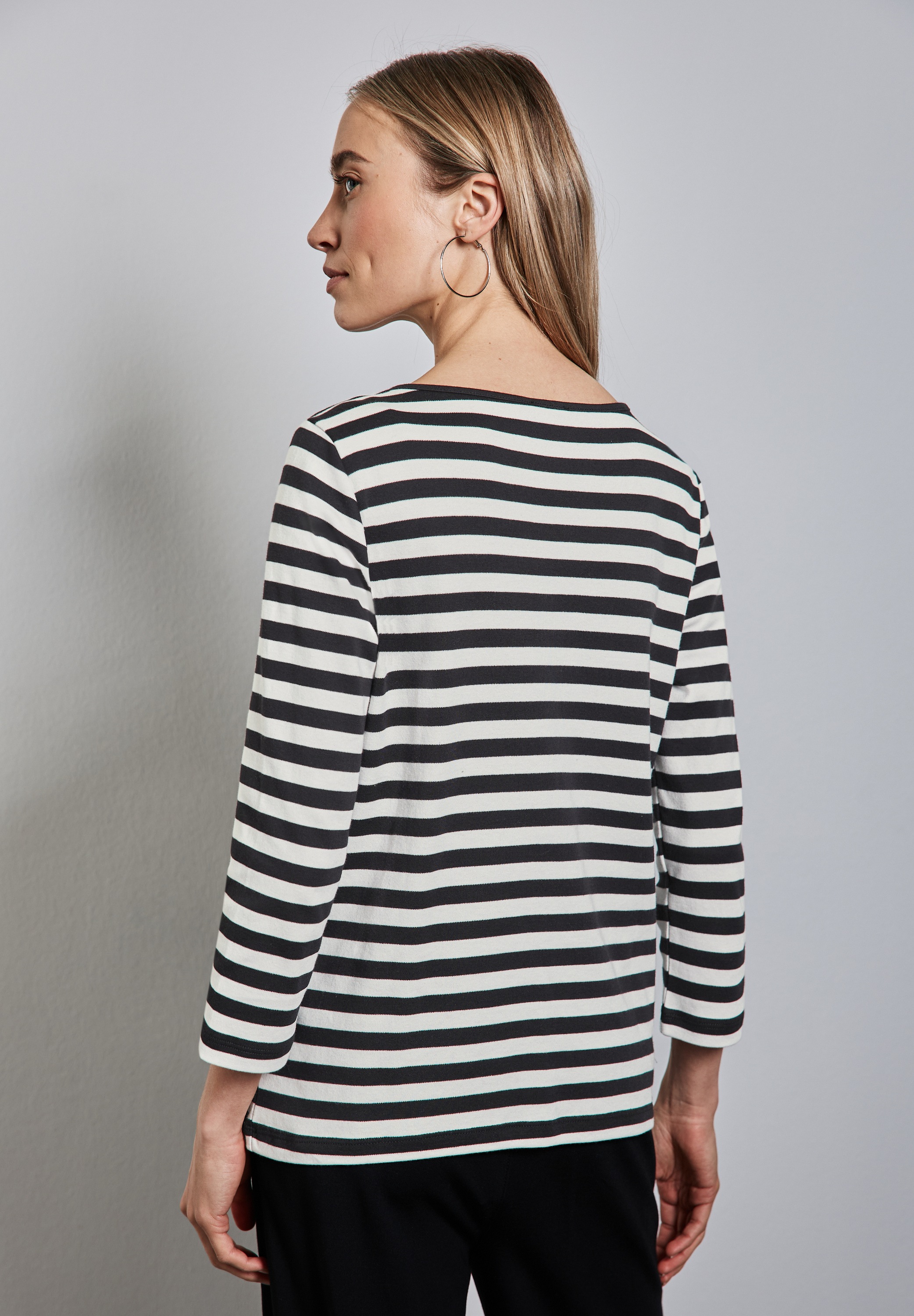 STREET ONE 3/4-Arm-Shirt aus reiner Baumwolle
