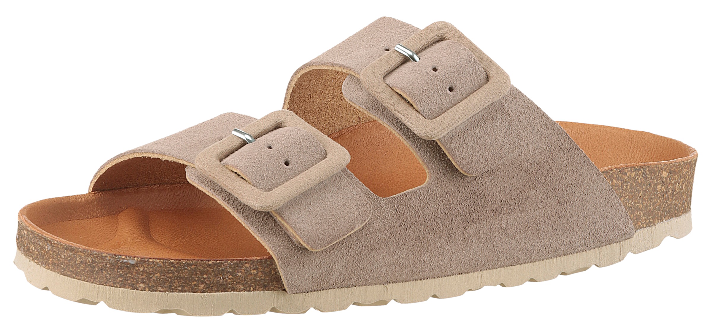 VERBENAS Pantolette "Randell Velour" Sommerschuh, Flat, Hausschuh mit Softf günstig online kaufen