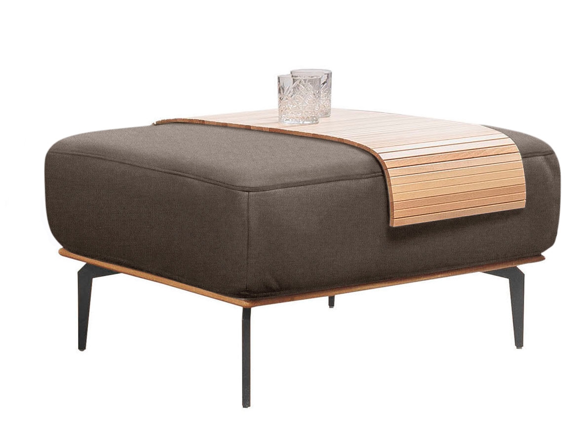 W.SCHILLIG Polsterhocker »run«, mit Holzsockel, Füße in Schwarz pulverbeschichtet, Breite 75 cm