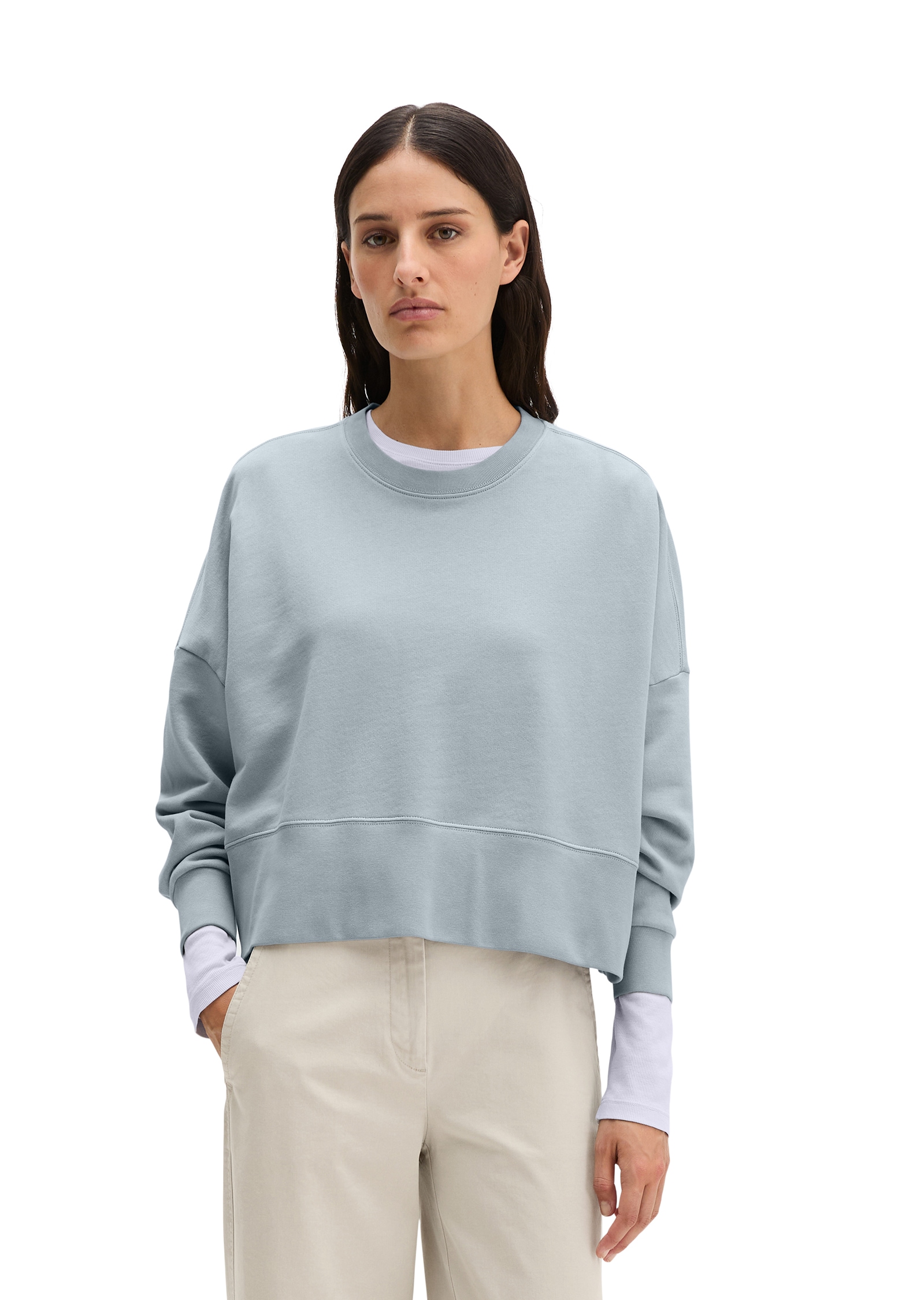 Marc OPolo Sweatshirt, relaxed fit mit recycelter Baumwolle, cropped, große günstig online kaufen