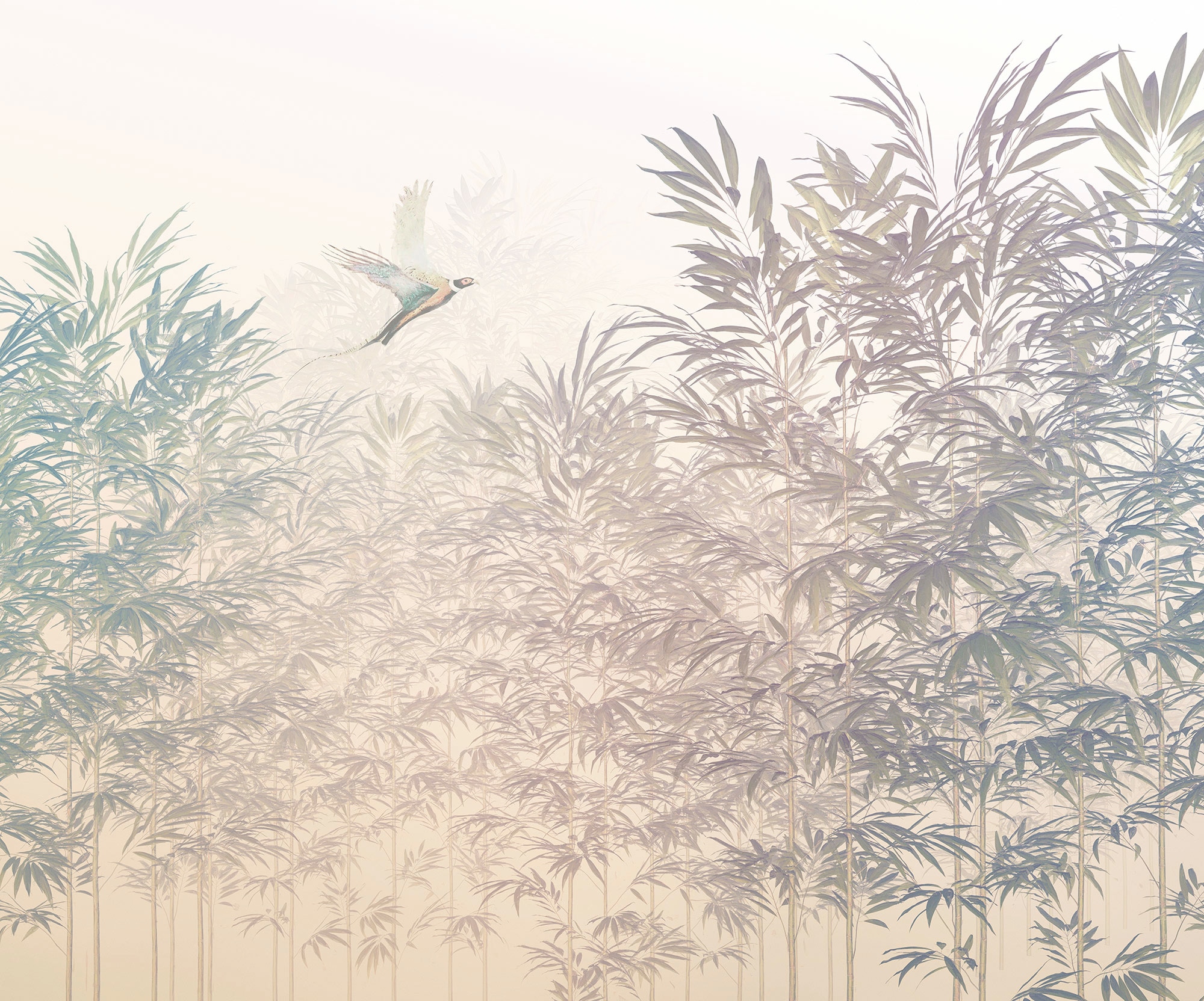 Komar Vliestapete "Digitaldruck Vlies - Bamboo Paradise - Größe 300 x 250 cm" bedruckt glatt Wohnzimmer, Schlafzimmer